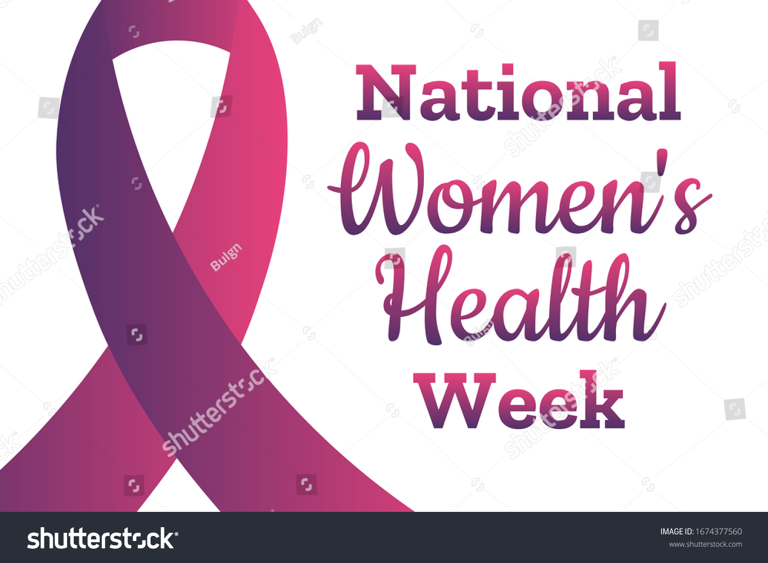 National Womens Health Week May Holiday Stock Vector Royalty Free 1674377560 