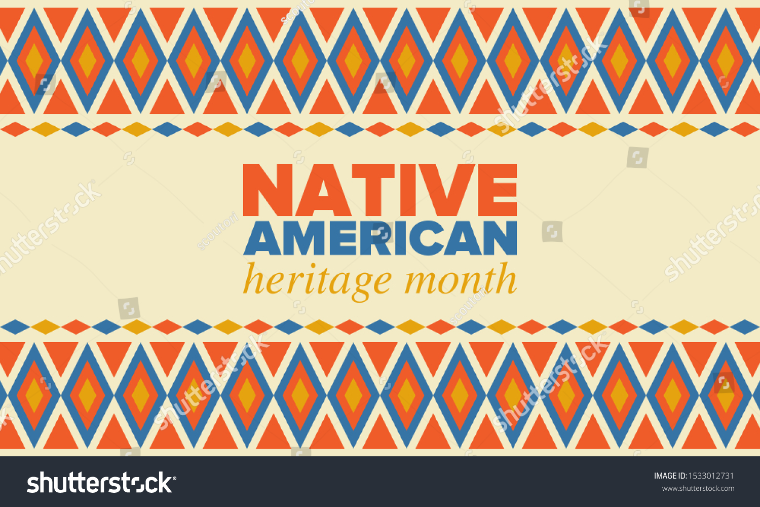 Native American Heritage Month November American Stock Vector (Royalty ...