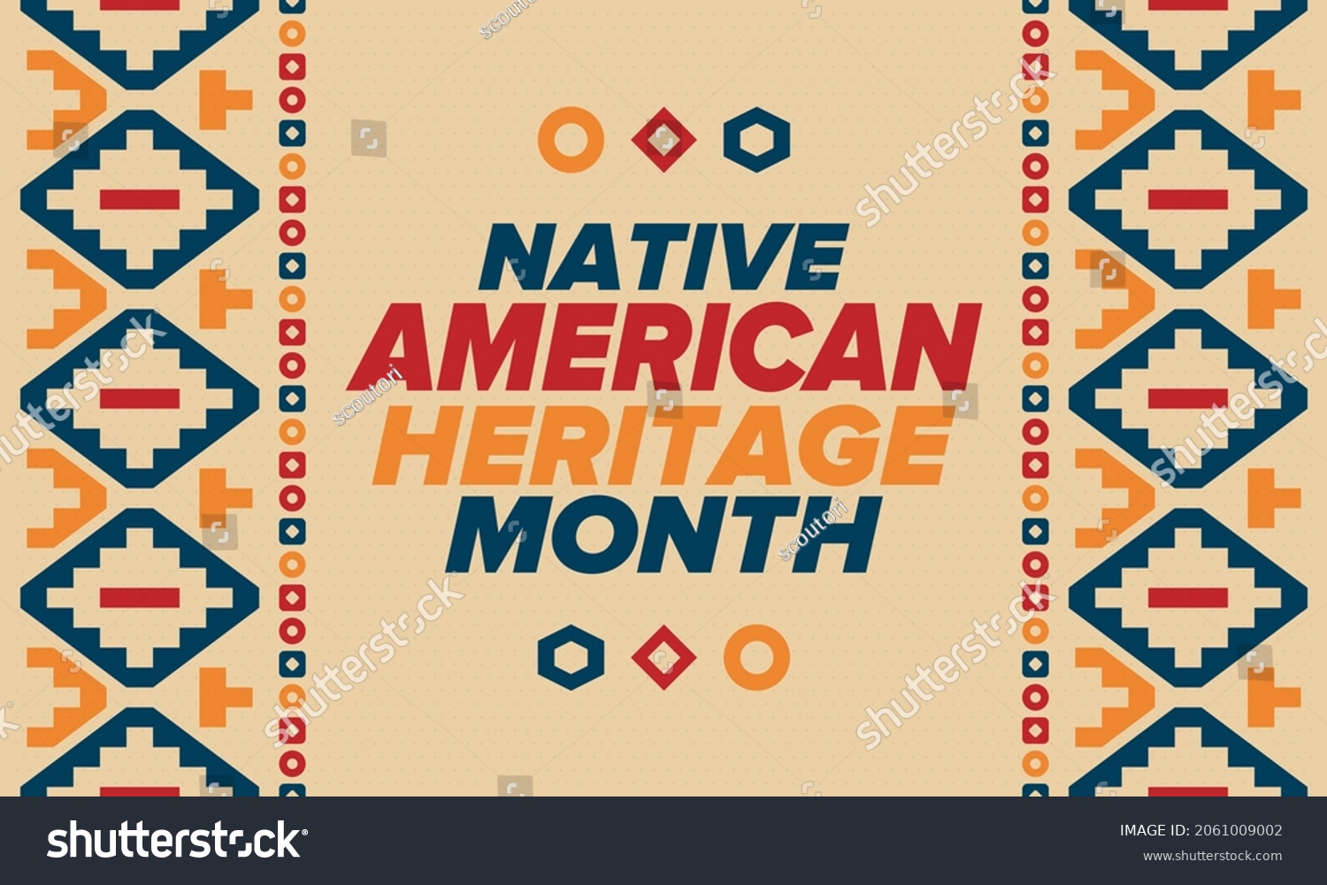 Native American Heritage Month November American Stock Vector (Royalty ...