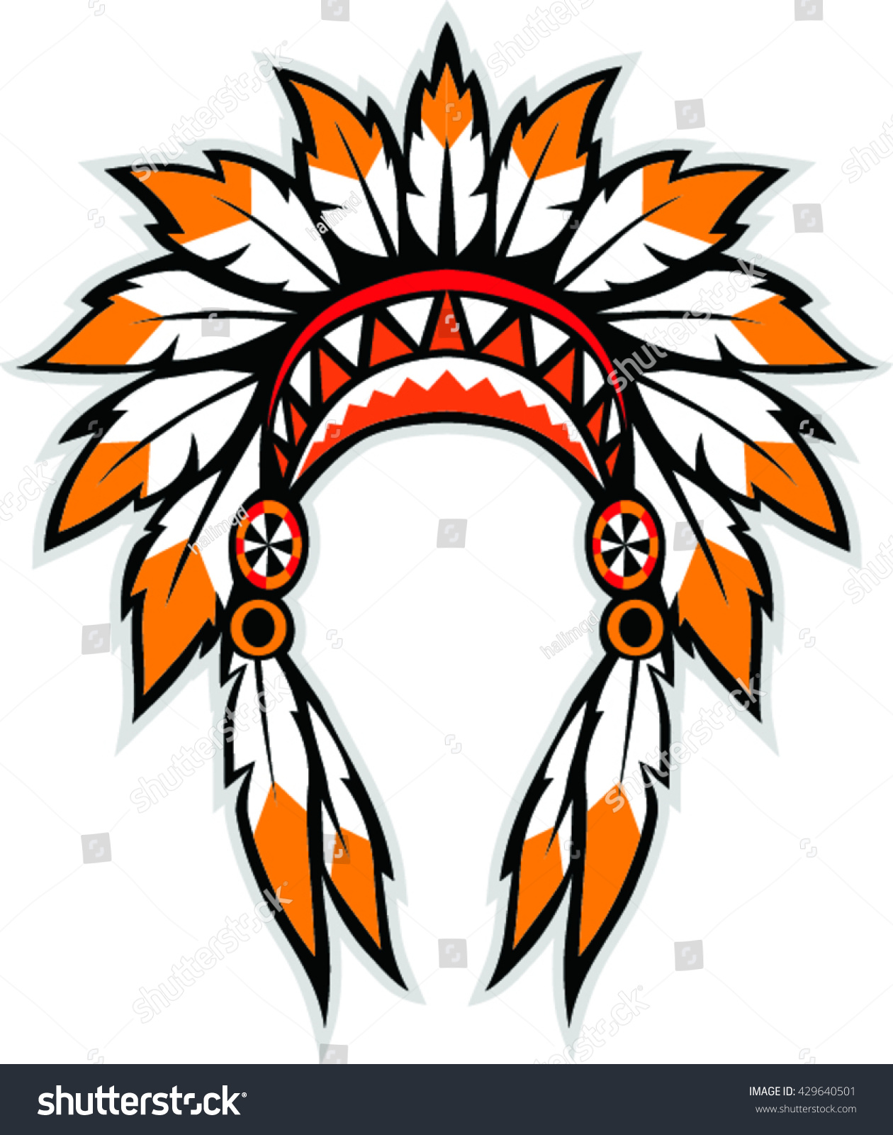 Native American Indian Headdress Vector Illustration Vector De Stock Libre De Regalías 429640501 2798