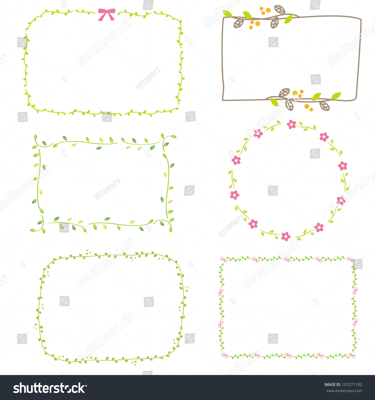 Natural Frame Stock Vector 157271102 - Shutterstock