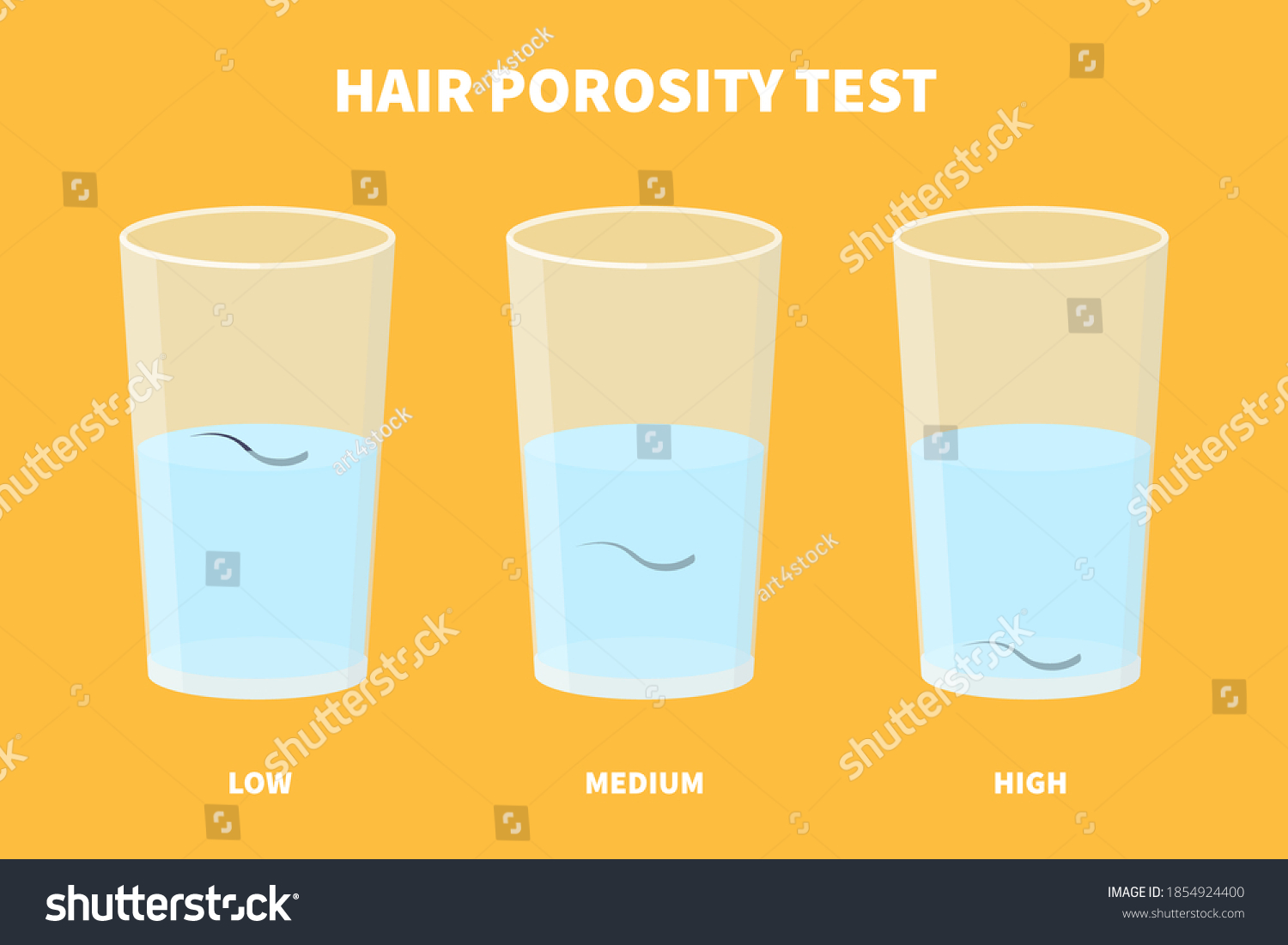 Natural Hair Porosity Float Test Infographics Stock Vector Royalty Free 1854924400 3210