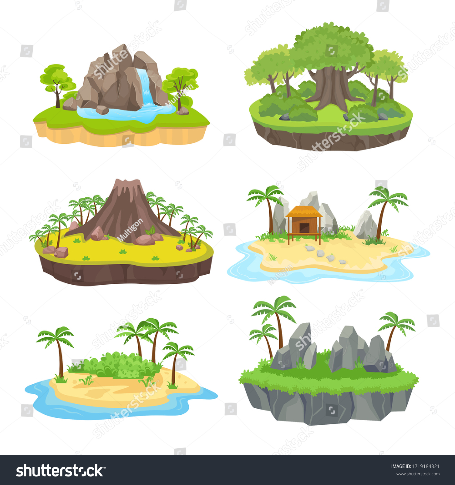 7,182 Waterfall flat Images, Stock Photos & Vectors | Shutterstock