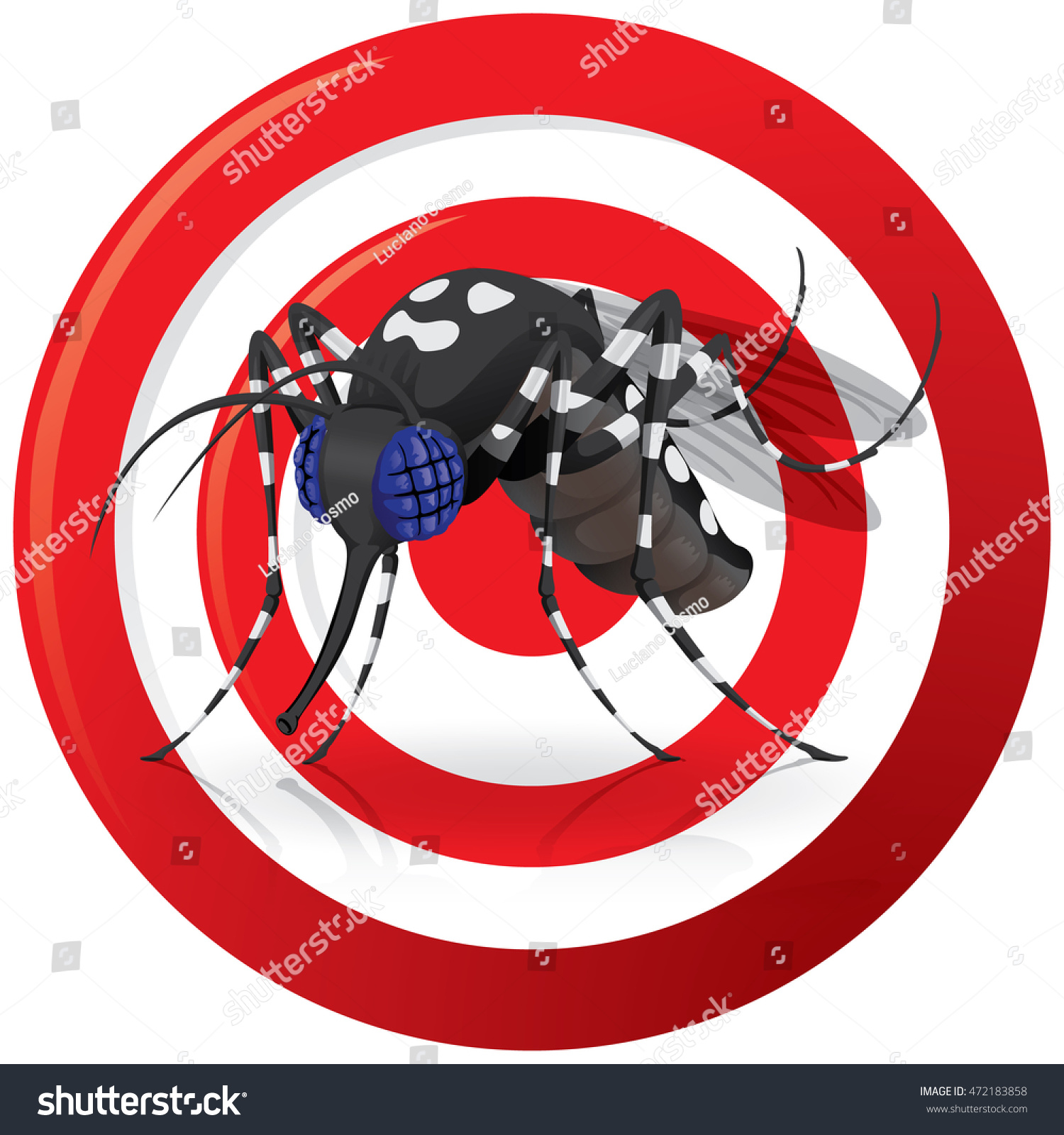 Nature Aedes Aegypti Mosquitoes Stilt Sight Stock Vector Royalty Free