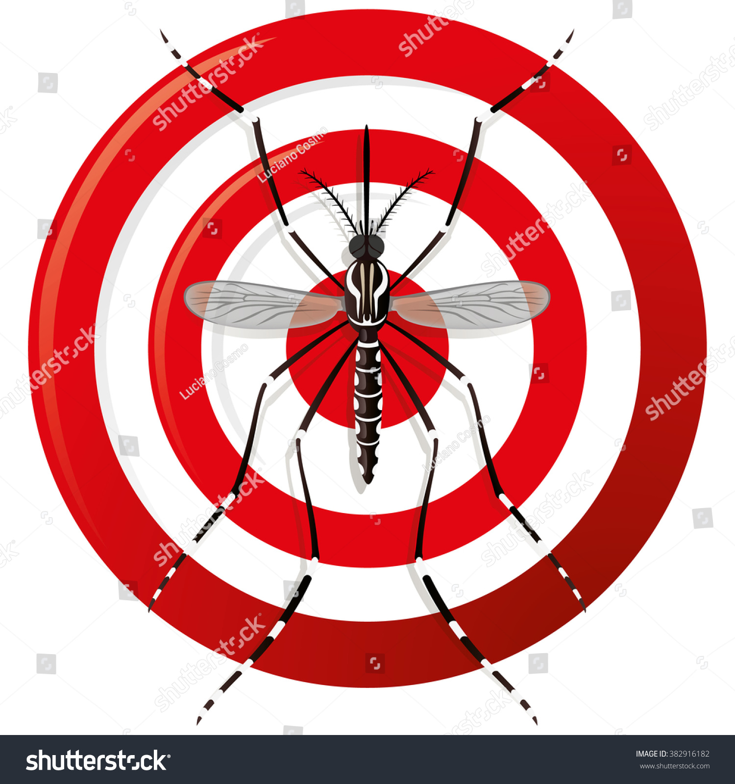 Nature Aedes Aegypti Mosquitoes Stilt Sight Stock Vector Royalty Free