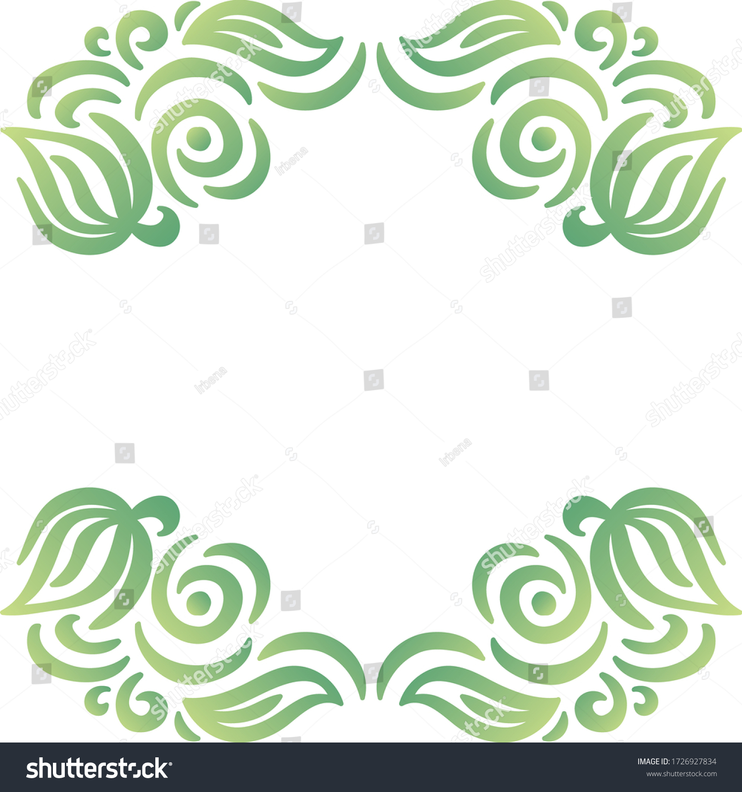 Nature Decorative Frame Leaves Vector Illustration Stock Vector ...