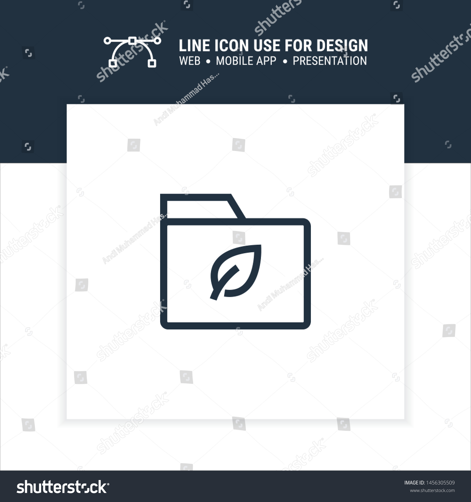 Nature Image Folder Icon Design Vector Stock Vector (Royalty Free