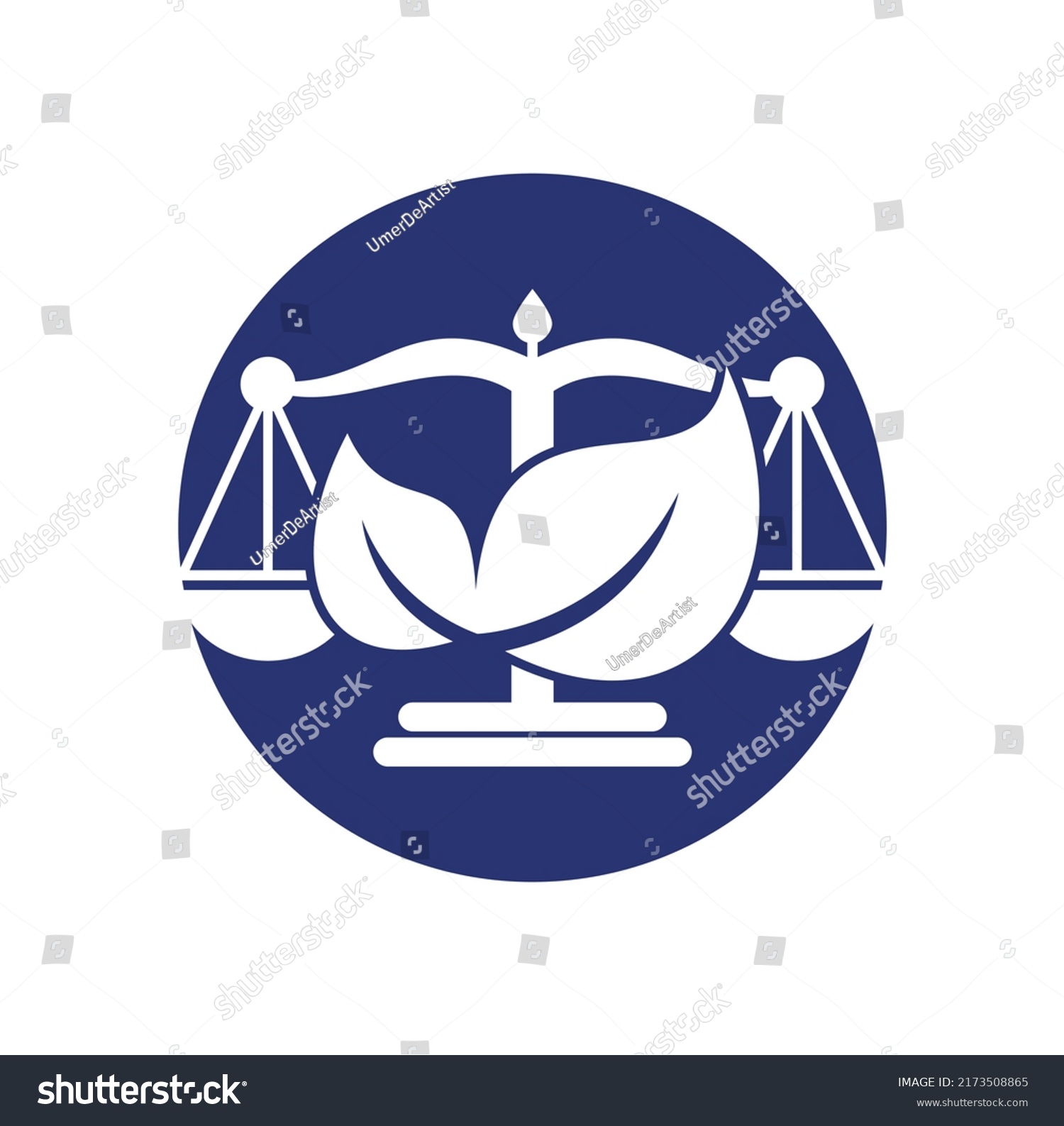 Nature Law Firm Logo Design Template Stock Vector (Royalty Free ...