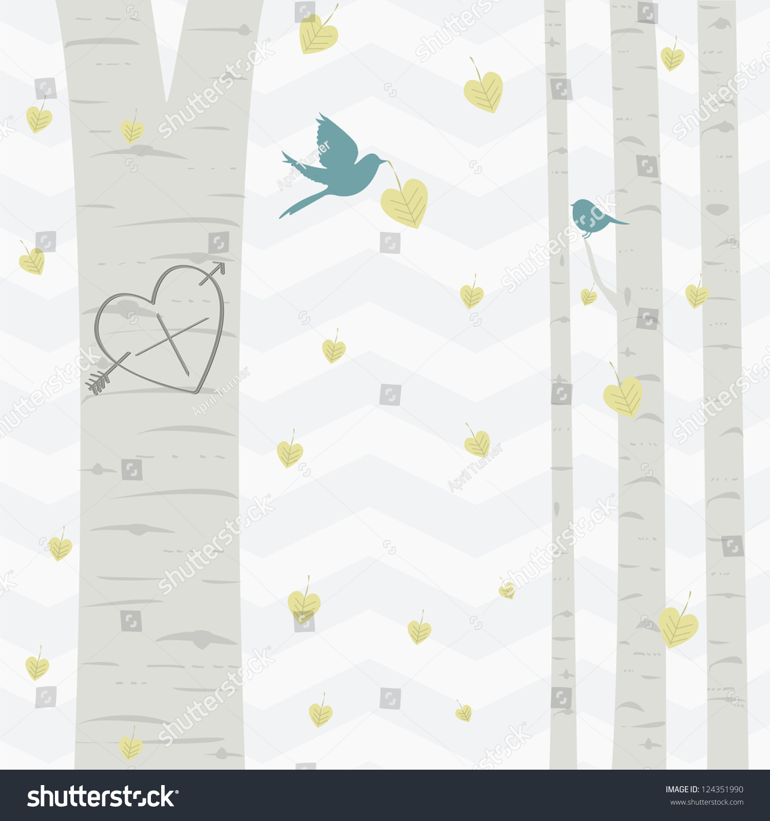 SVG of Nature Love: A heart is carved into an aspen tree, waiting for your initials. svg