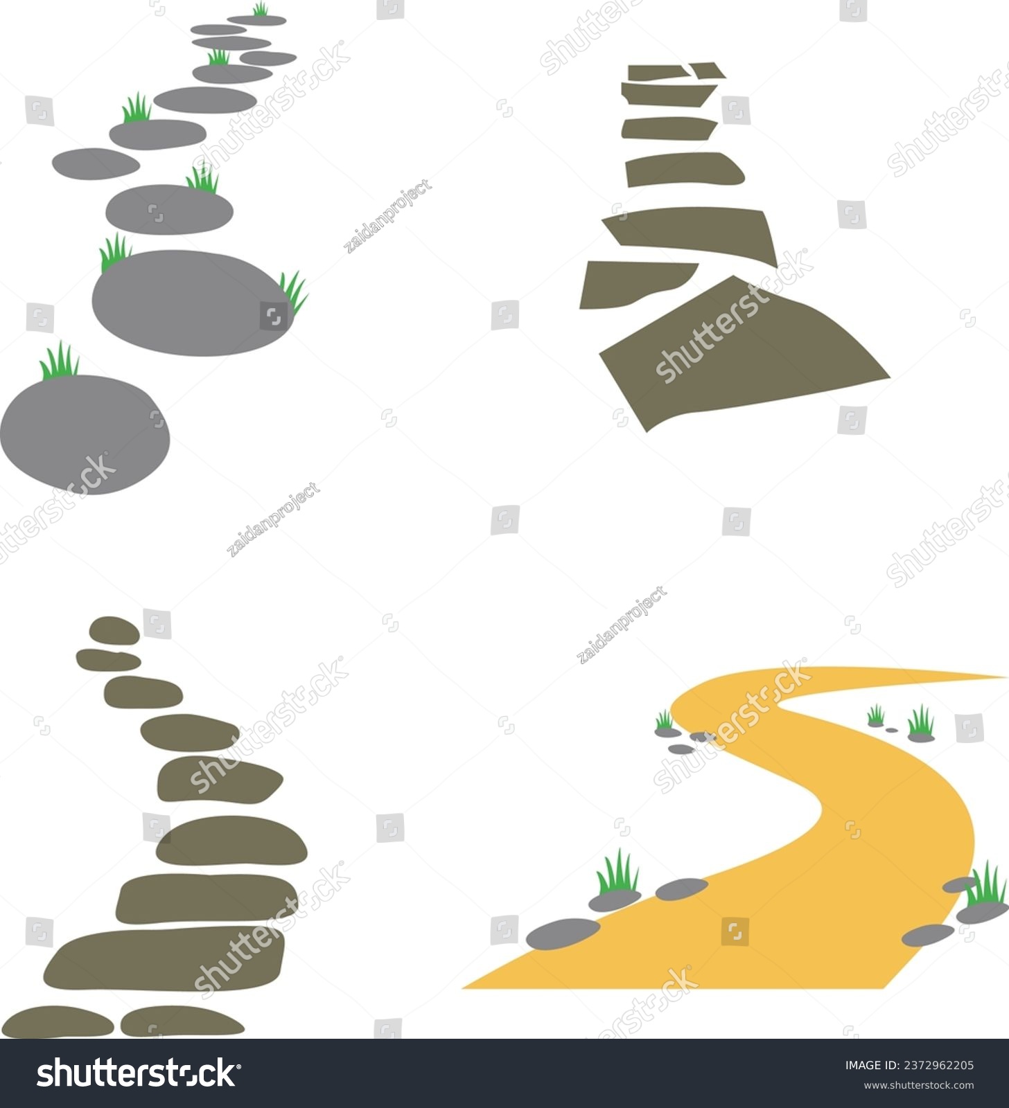 SVG of Nature Path Way For Template Background. Vector Illustration Set.  svg