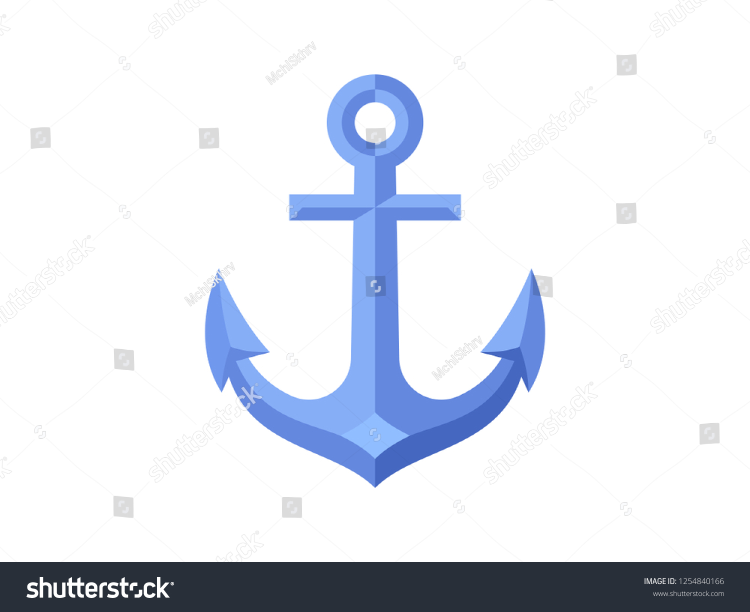 SVG of Nautical anchor icon isolated on white background. Flat design. Vector illustration svg
