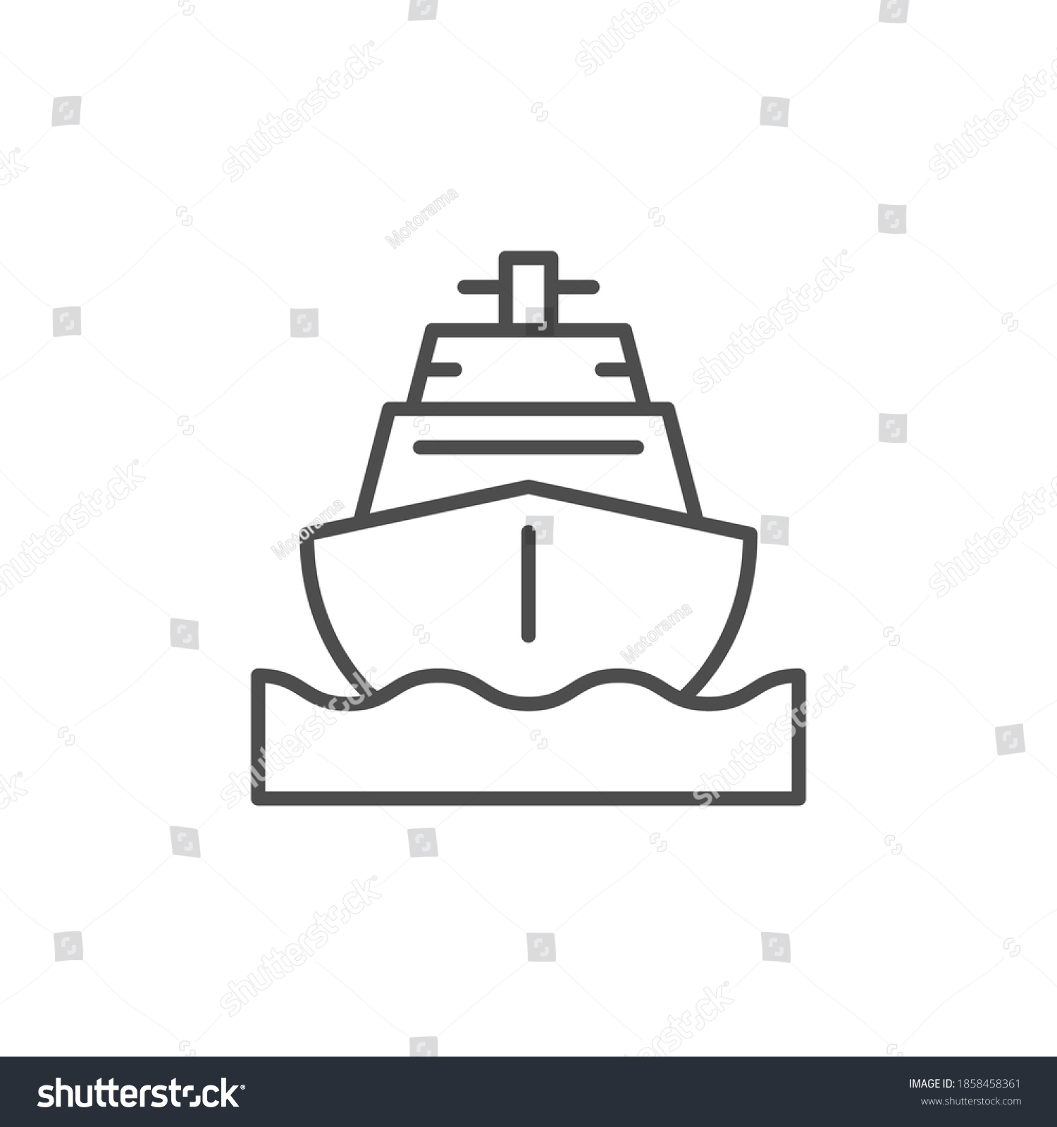 SVG of Nautical vessel line outline icon svg