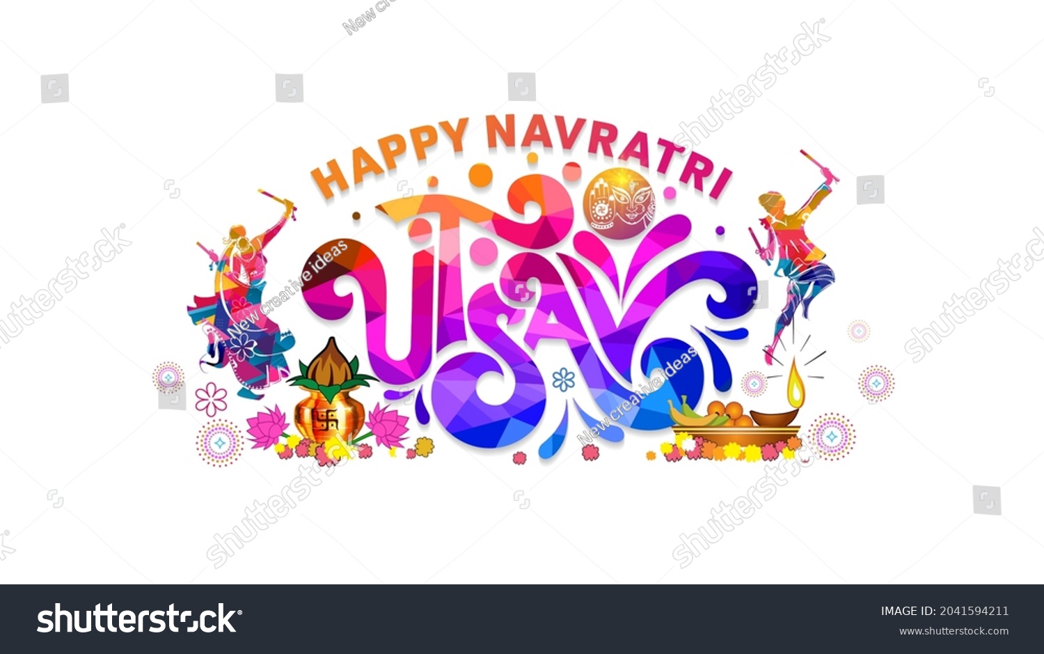 SVG of Navratri festival background and dandiya nights svg