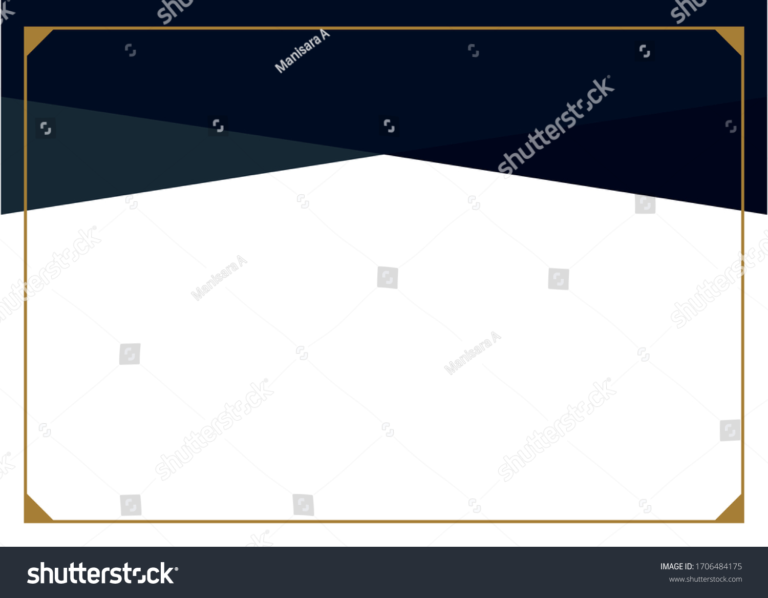 Navy Blue Frame Border Design Vector Stock Vector (Royalty Free) 1706484175