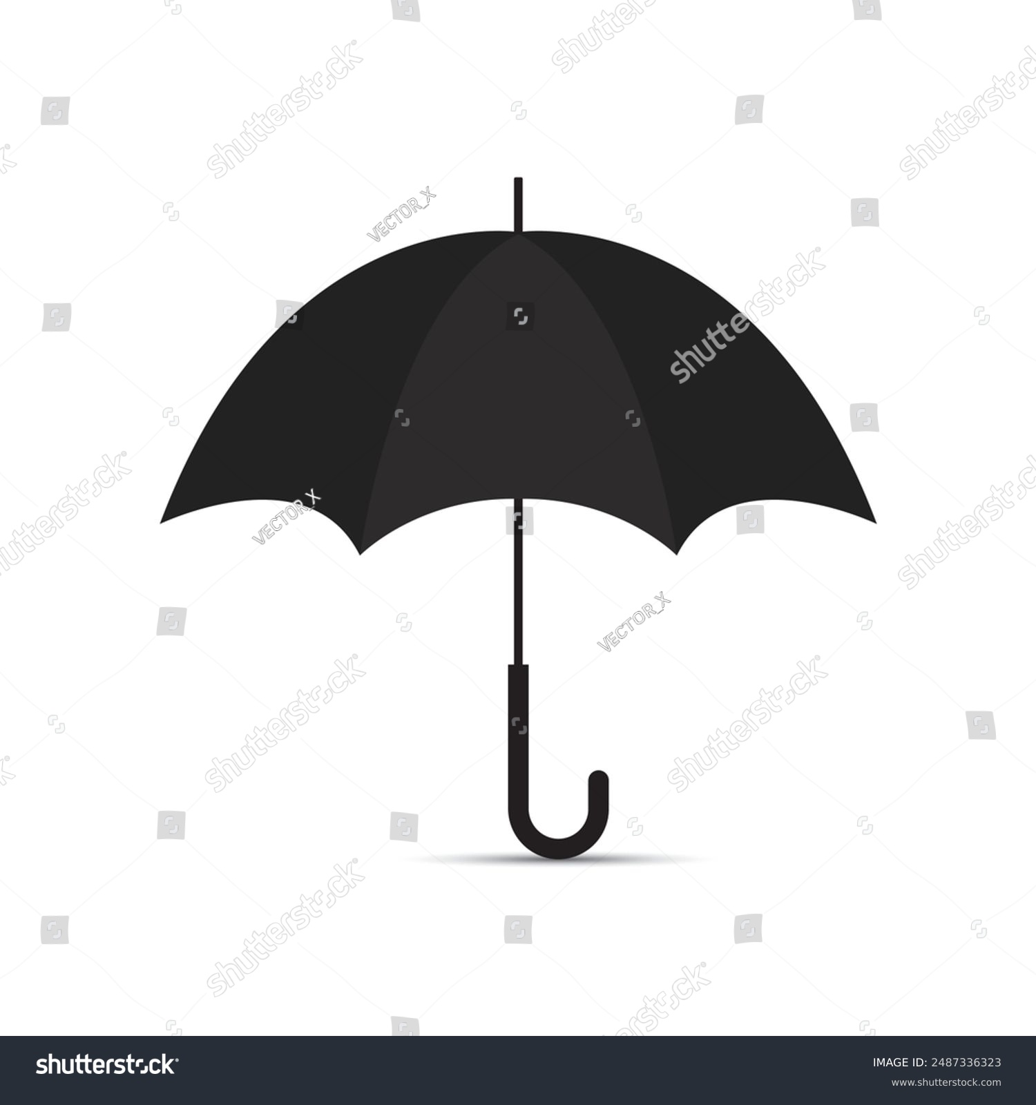 recommend clip art: Navy umbrella vector illustration isolated on white background. Umbrella Icon for Graphic Design Projects