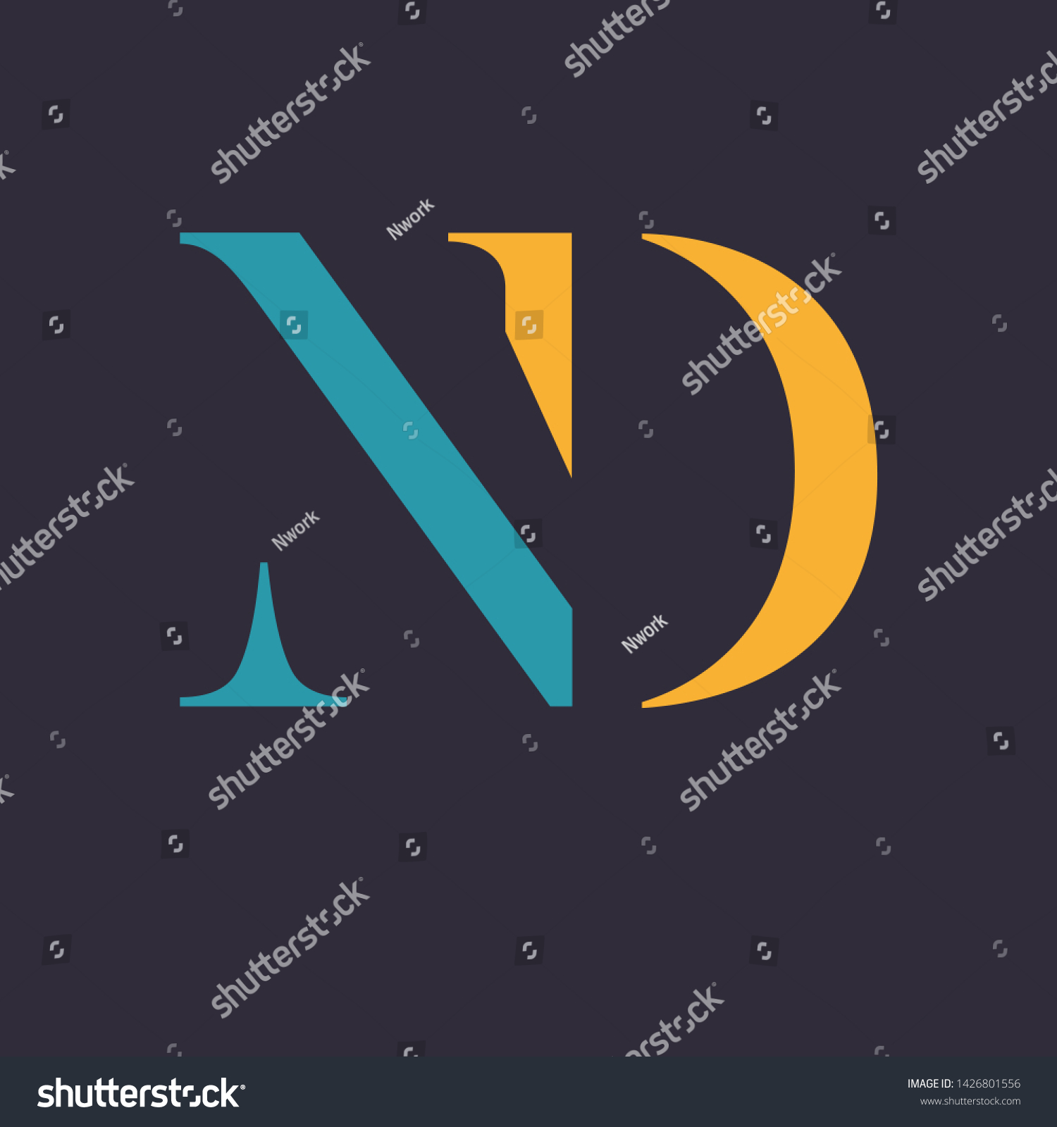 Nd Logo Design Monogram Logo Company Stock Vector Royalty Free 1426801556 Shutterstock 
