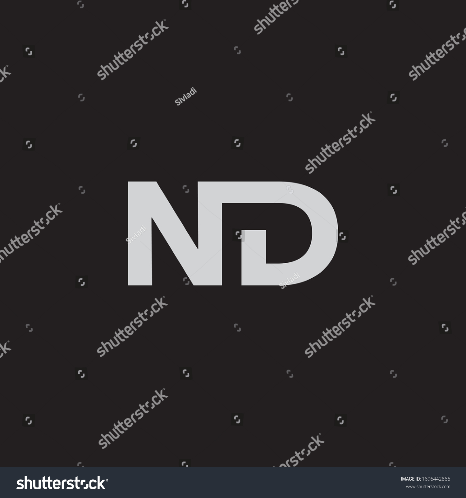 Nd Logo Design Vector Illustration Stock Vector (Royalty Free) 1696442866