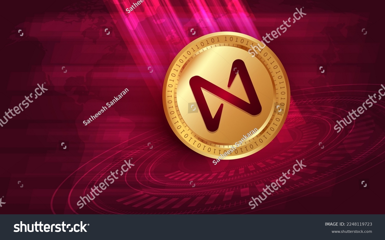 SVG of Near Protocol (NEAR) crypto currency banner and background svg