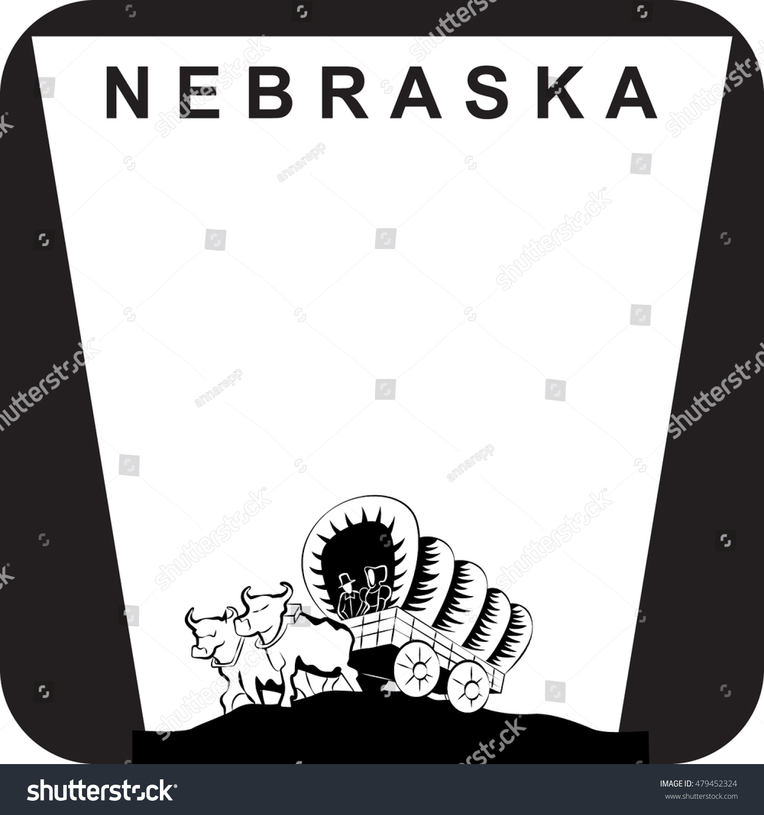 SVG of Nebraska State Route Marker Vector Template  svg