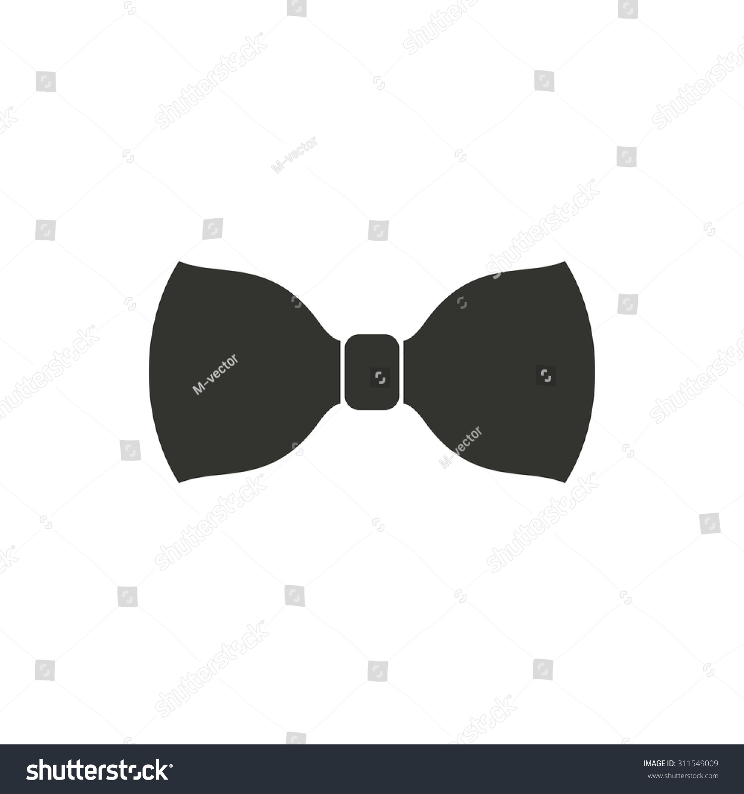 Necktie Icon On White Background Vector Stock Vector 311549009