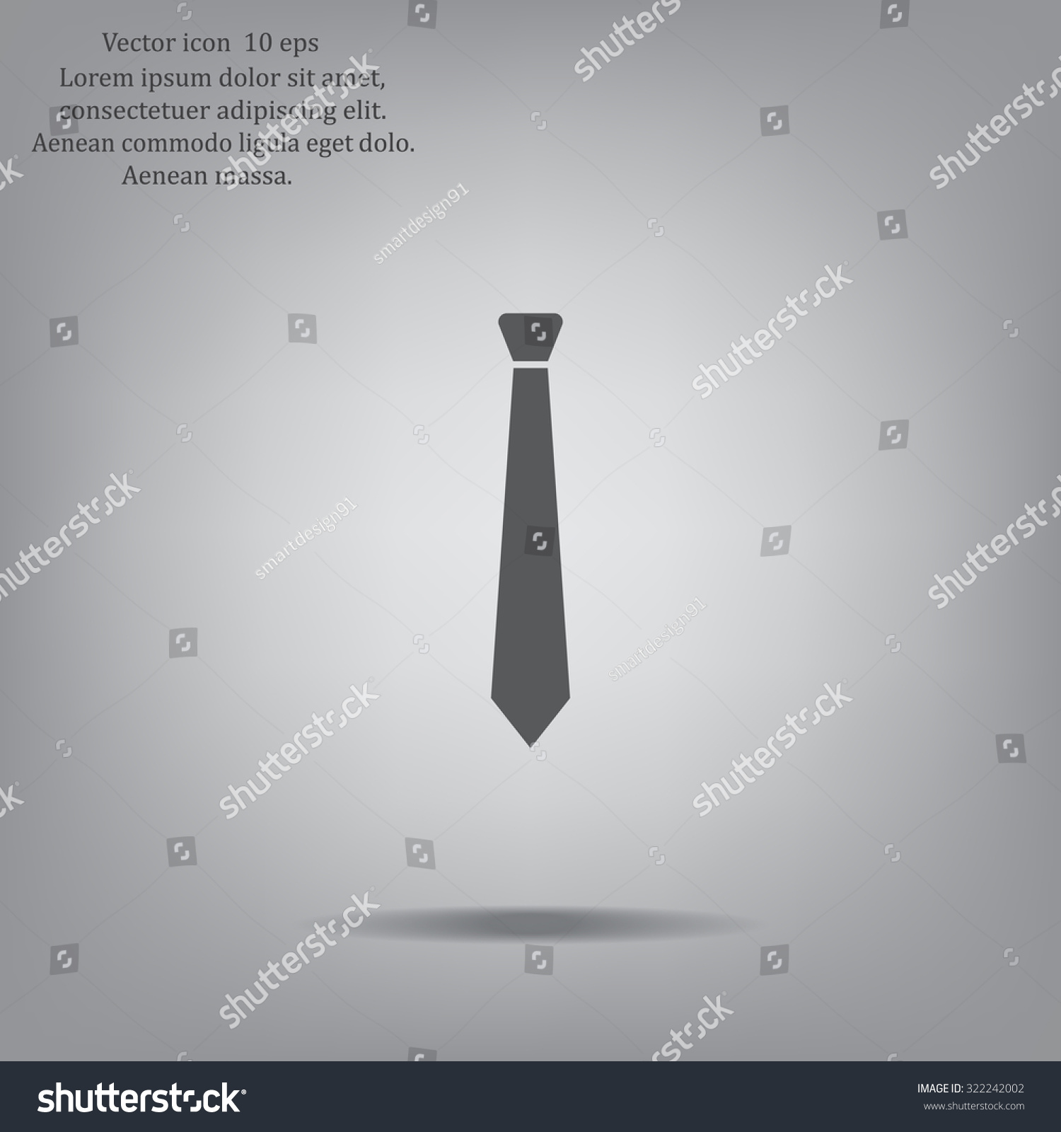 Necktie Icon Vector Stock Vector 322242002 - Shutterstock