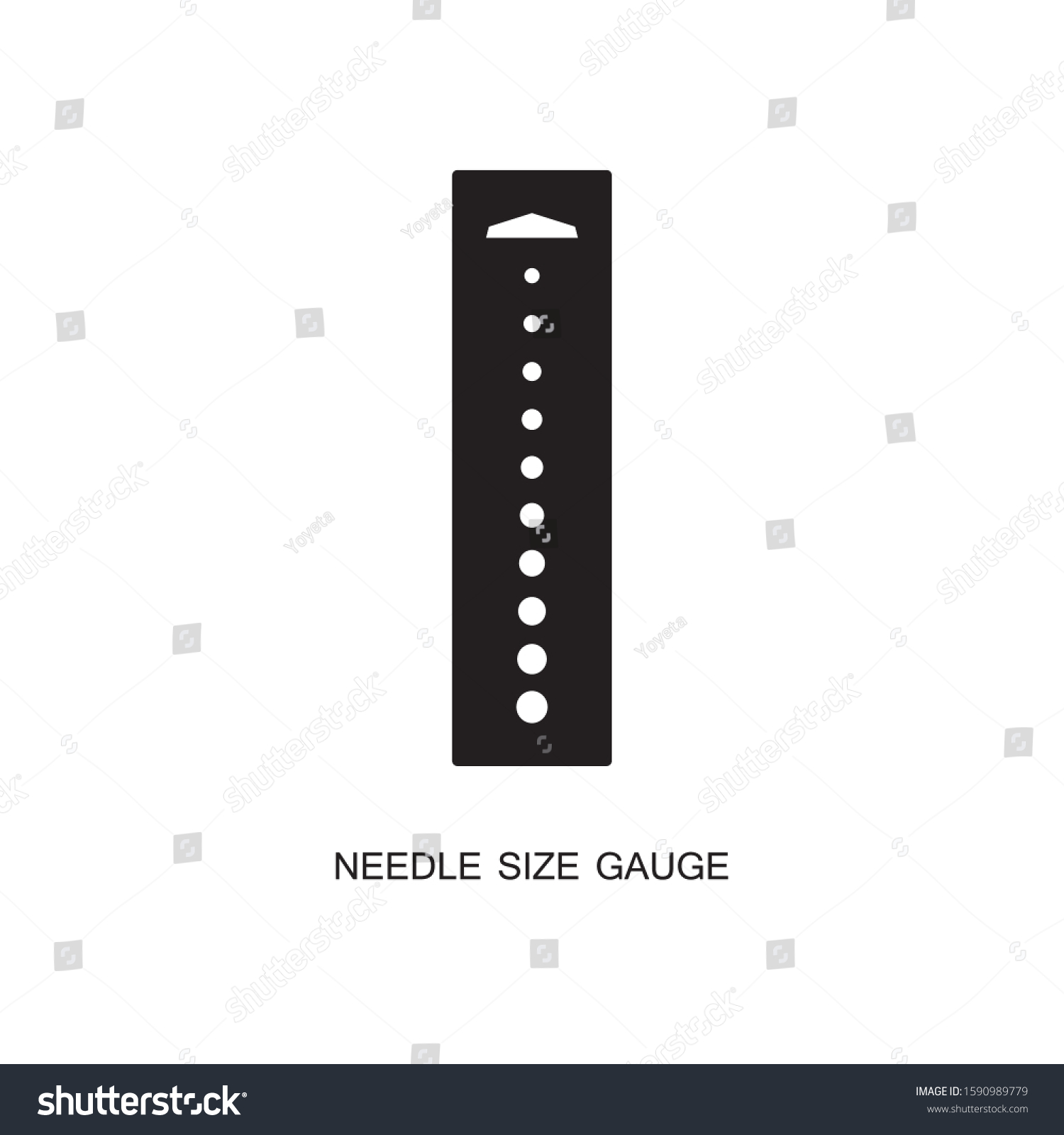 SVG of Needle size gauge knitting tool icon. Can be used for logos, banners, flyers, stickers and posters svg