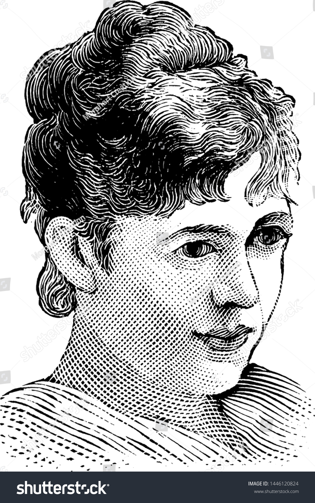SVG of Nellie Grant, vintage engraved illustration svg