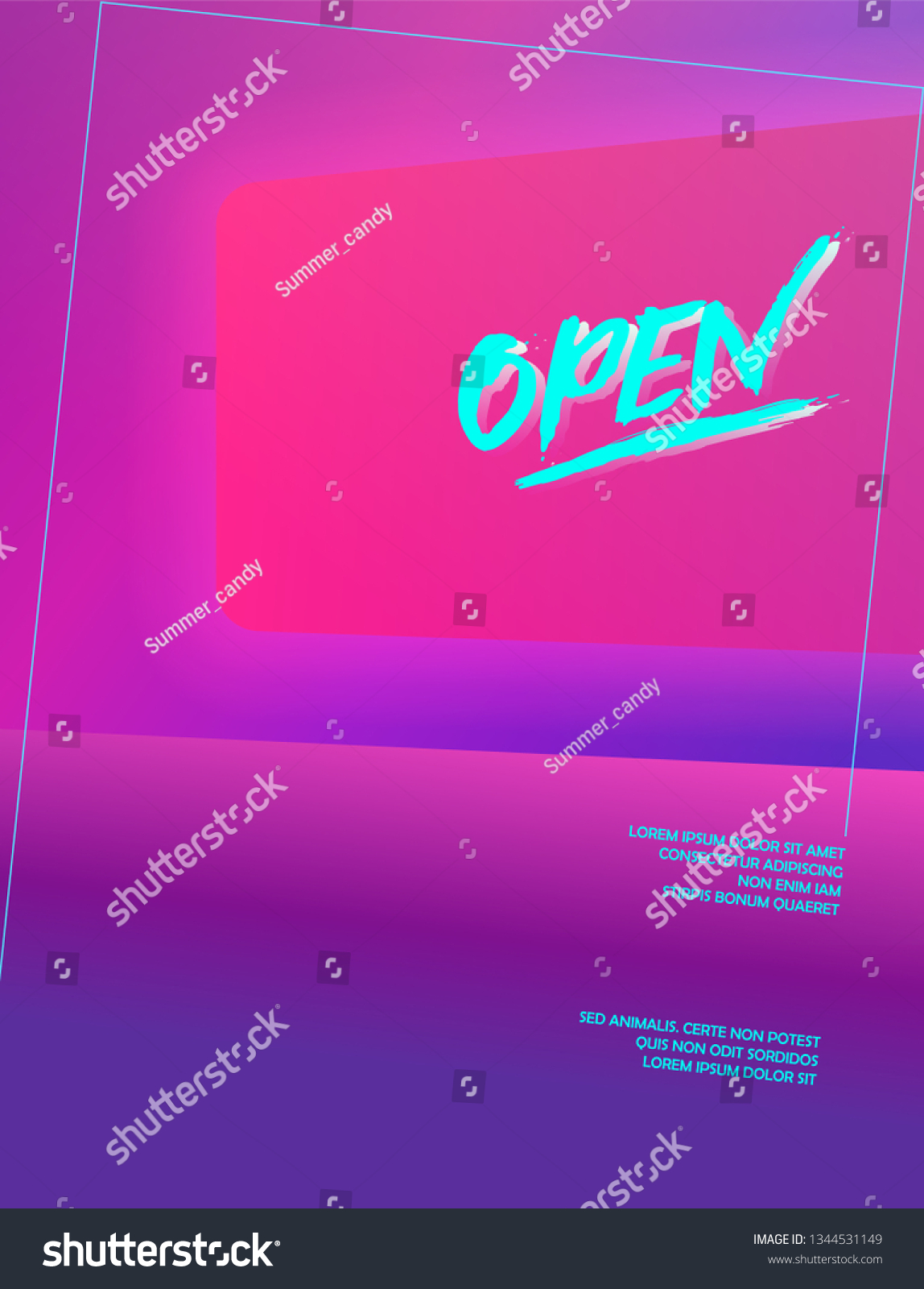 Neon Glow Ambient Room Neon Text Stock Vector Royalty Free