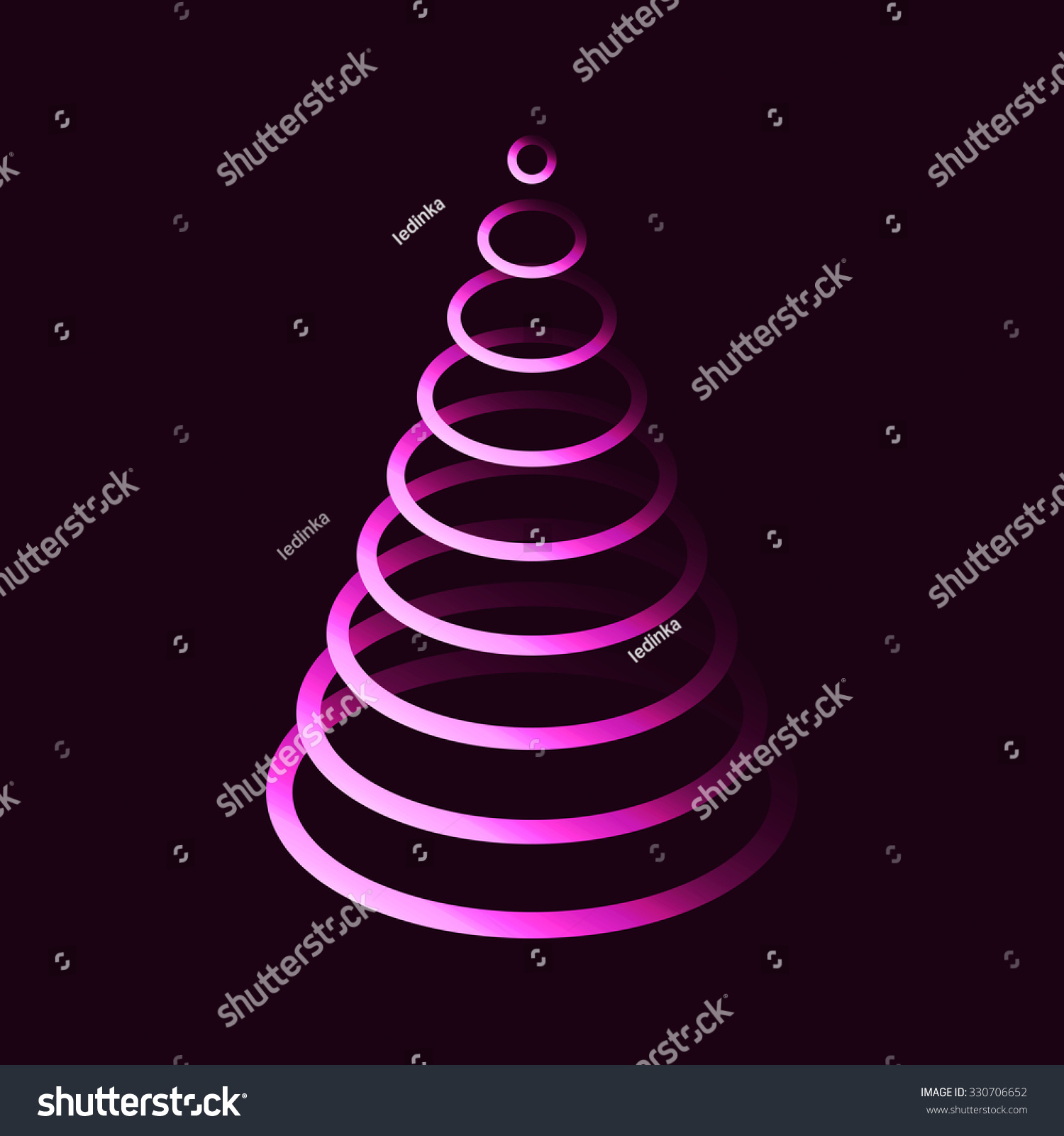 Download Neon Pink Oval Layer Christmas Tree Stock Vector Royalty Free 330706652 PSD Mockup Templates