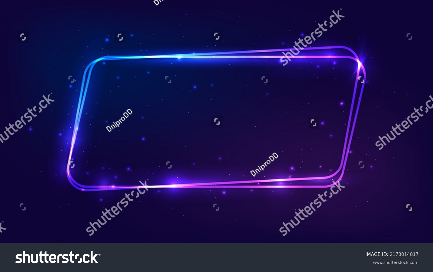 Neon Rounded Parallelogram Frame Shining Effects Stock Vector (Royalty ...