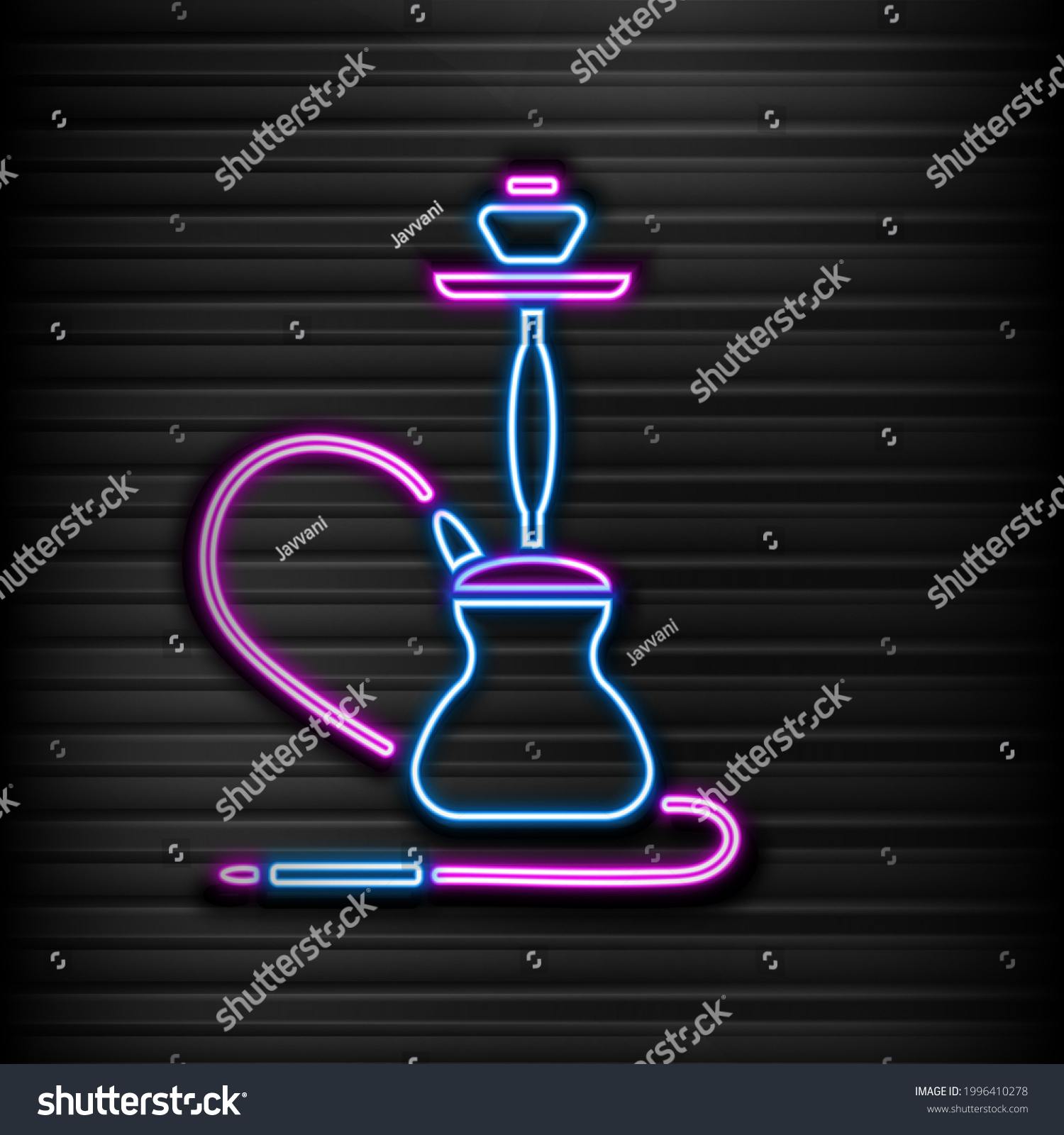 Neon Signboard Hookah Neon Sign Hookah Stock Vector (Royalty Free ...