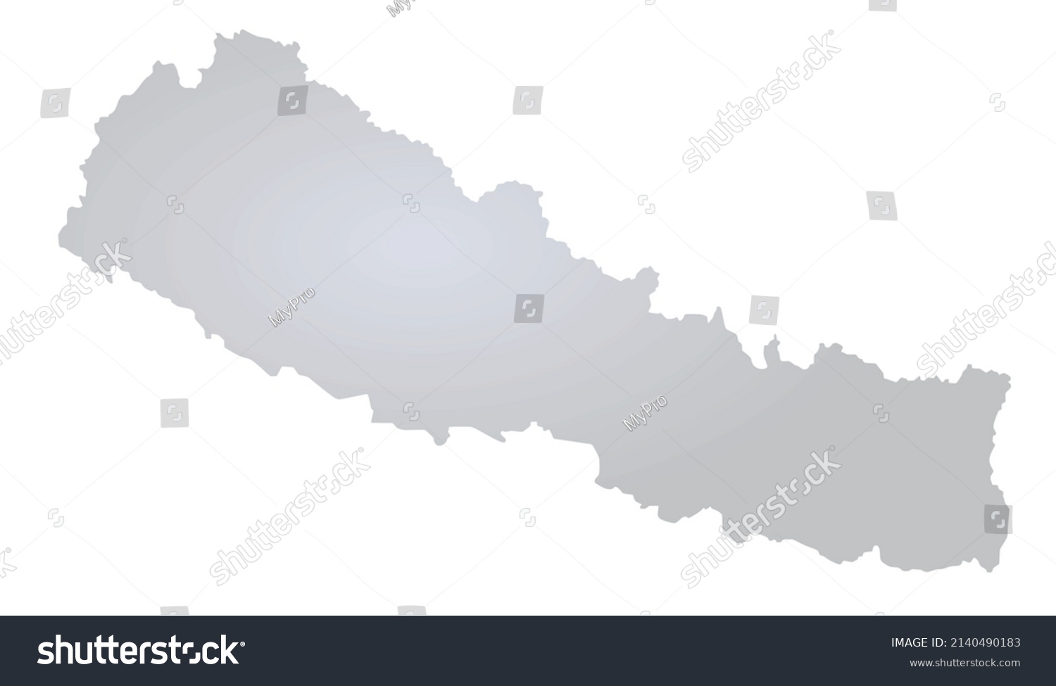 Nepal Grey Map Vector Illustration Stock Vector (Royalty Free ...