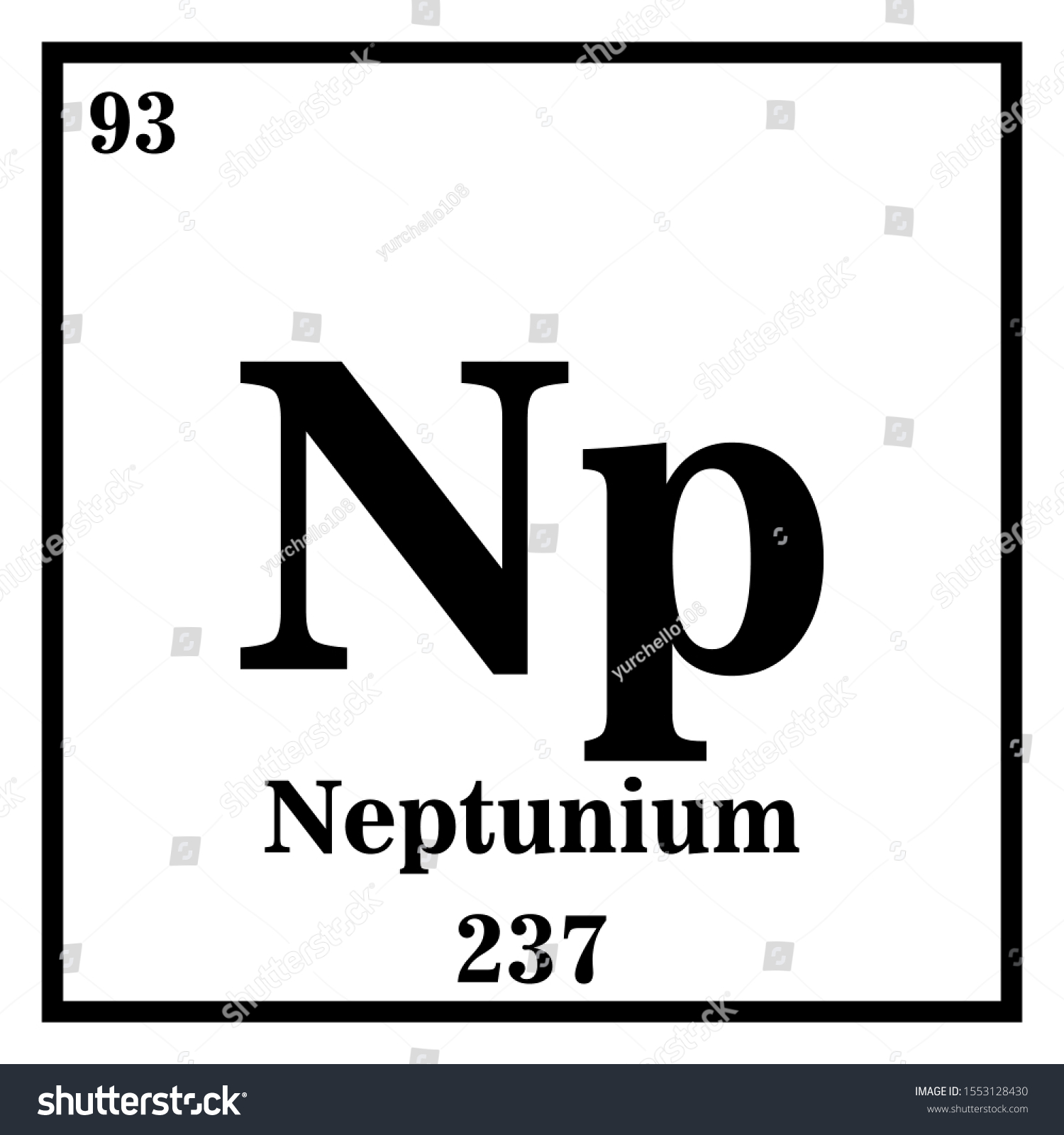 Neptunium Periodic Table Elements Vector Illustration Vector De Stock Libre De Regal As