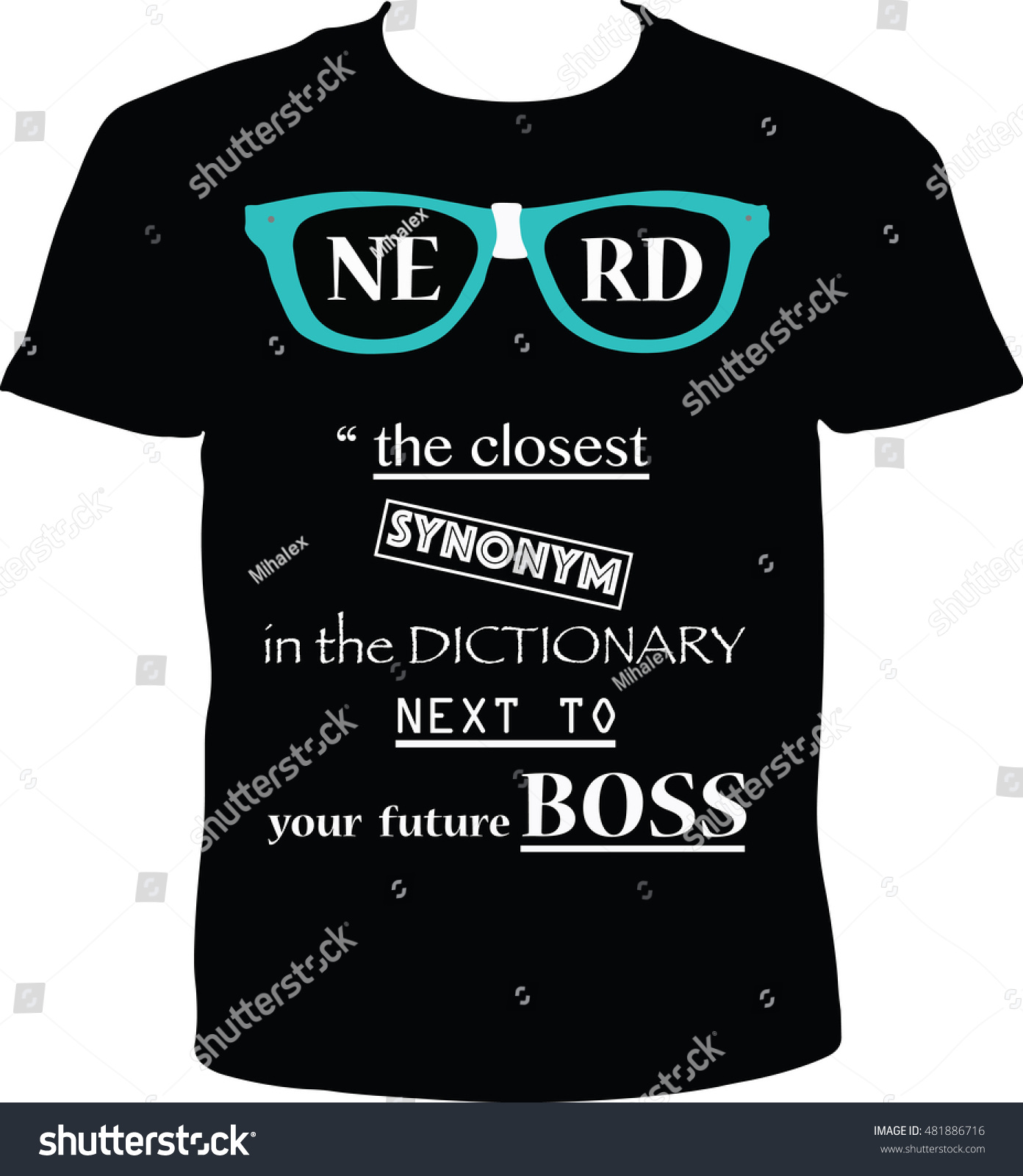 Download Nerd Tshirt Design Dictionary Mockup Meaning Stock Vector Royalty Free 481886716