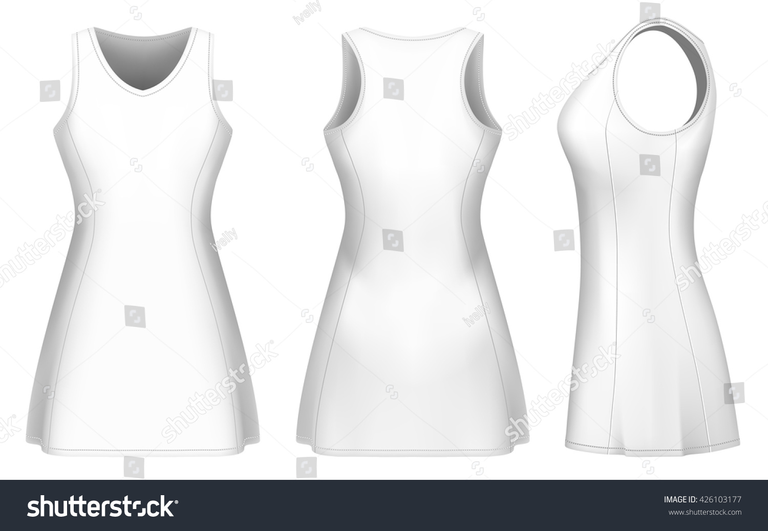 Netball Dress Vector Templates Your Design Stock Vector Royalty Free