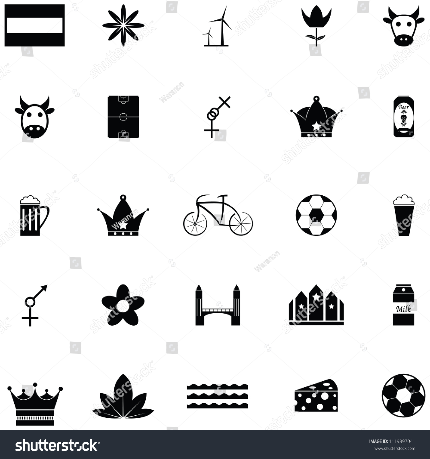Netherlands Icon Set Stock Vector (Royalty Free) 1119897041 | Shutterstock