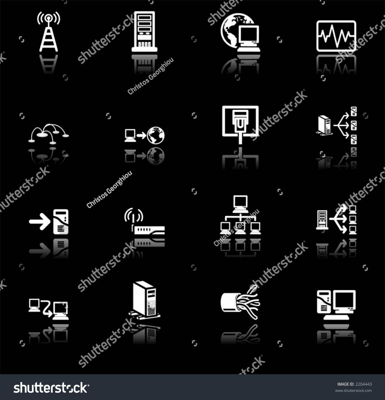 Network Computing Icons Series Set Series Stock Vector (Royalty Free ...