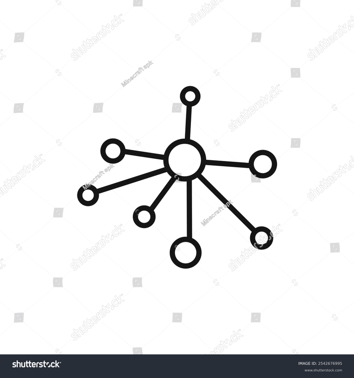 recommend clip art: Network icon Thin line art isolated