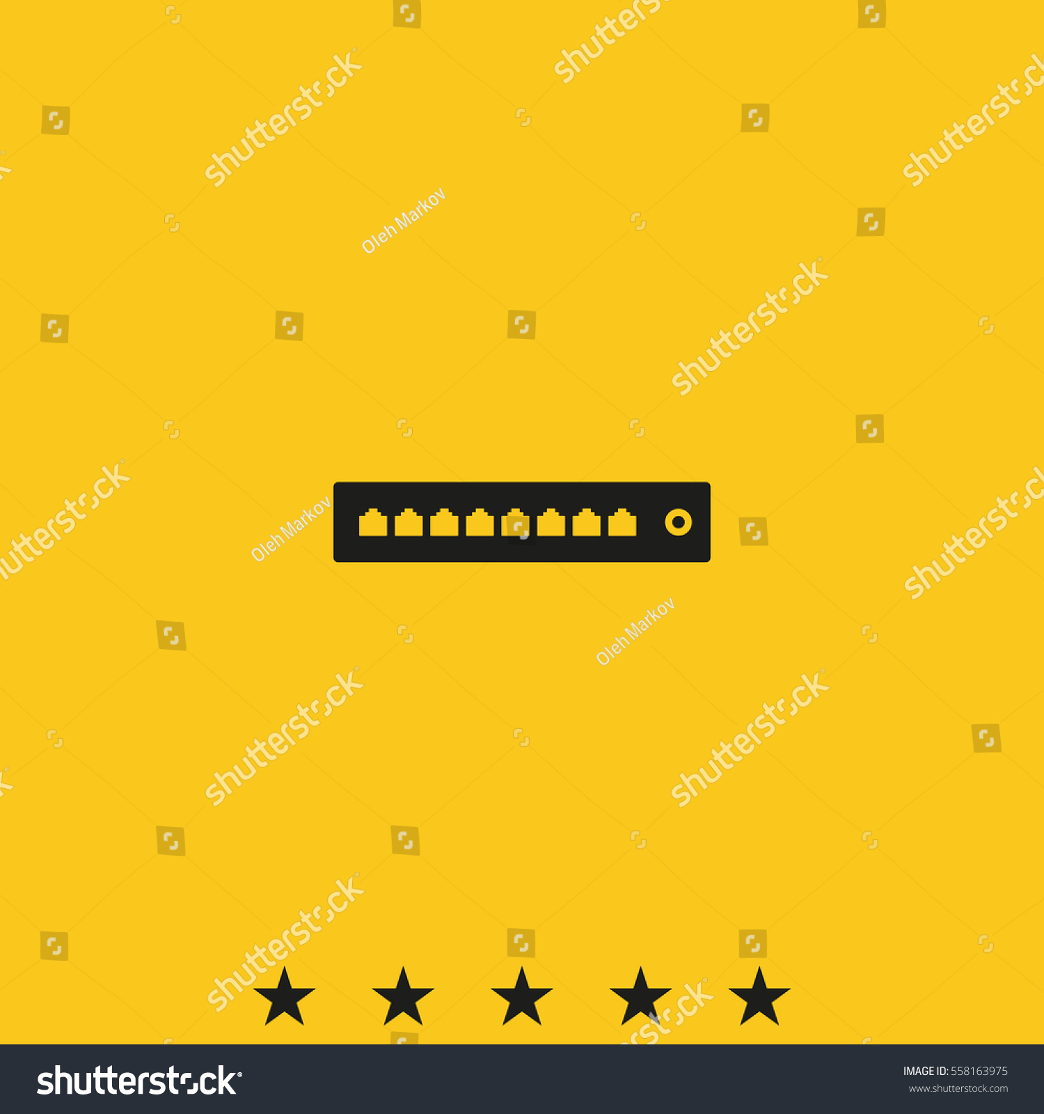 Networking Switch Router Icon: vector de stock (libre de regalías ...