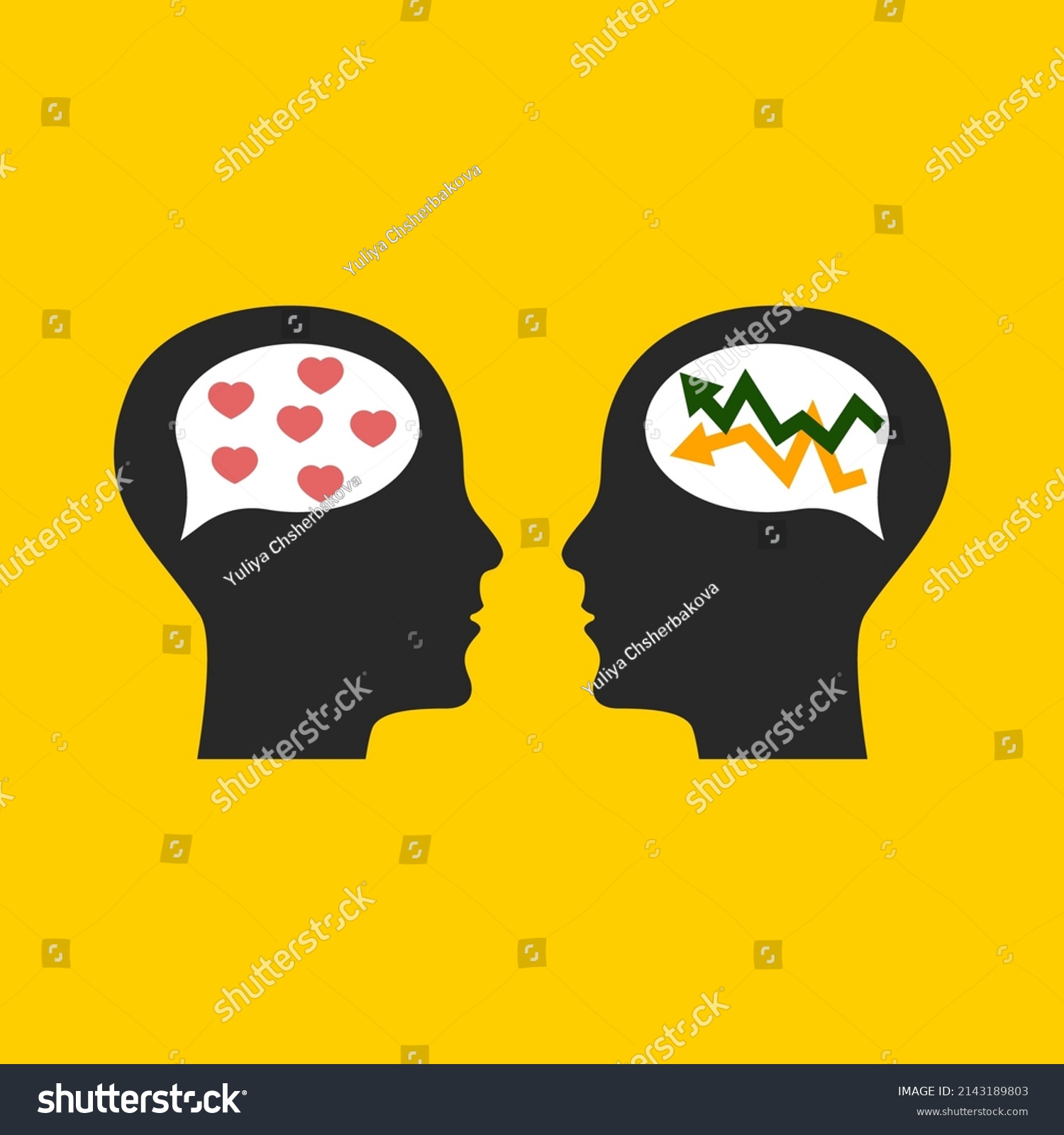 Neurodiversity Differences Thinking Icon Business Emotions Stock Vector ...