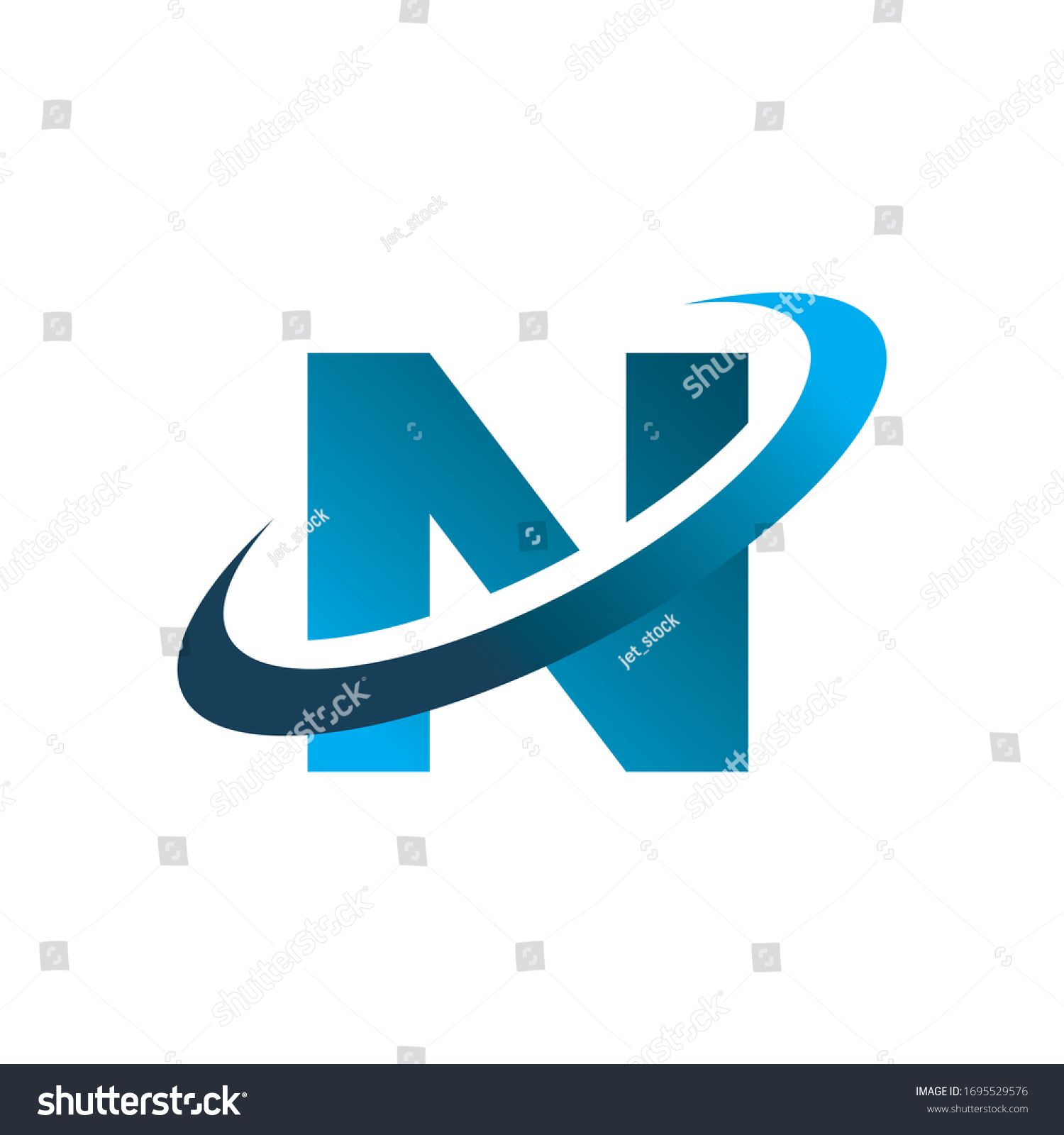 Neutron Letter N Logo Design Stock Vector (Royalty Free) 1695529576 ...