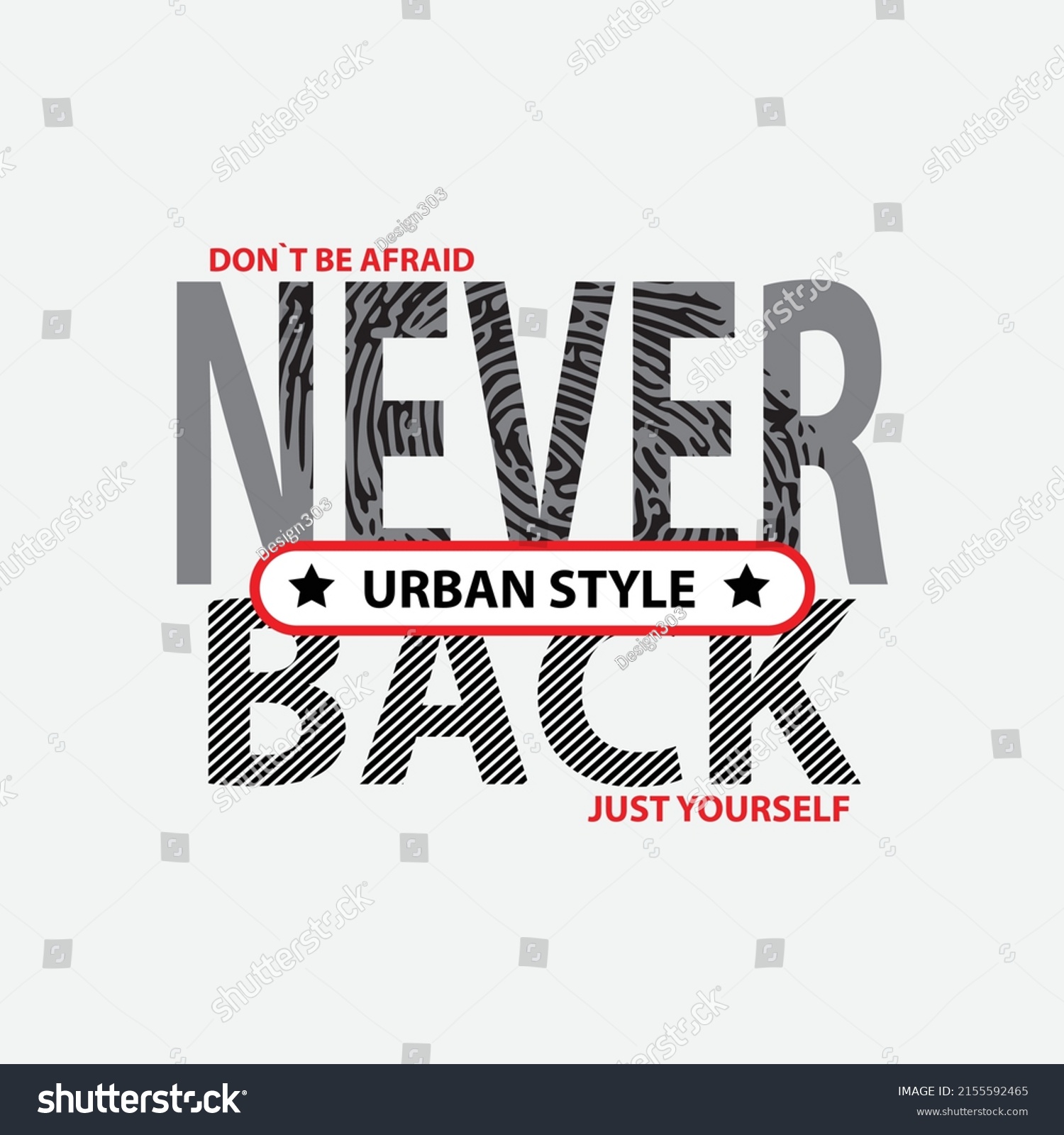 Never Back Premium Vector Illustration Text Stock Vector (Royalty Free ...