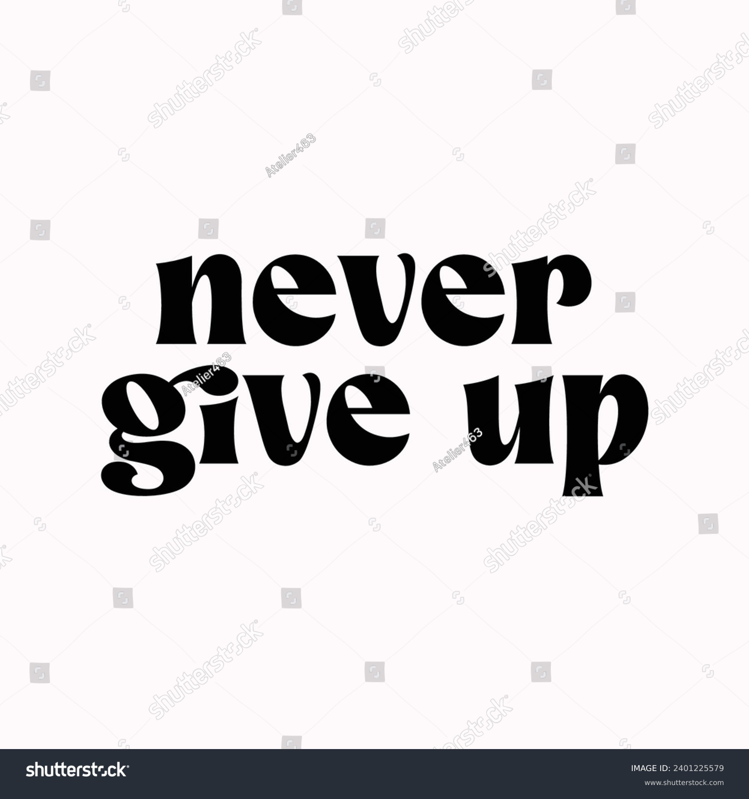 SVG of Never give up, Rear View Mirror with motivational quotes illustration svg