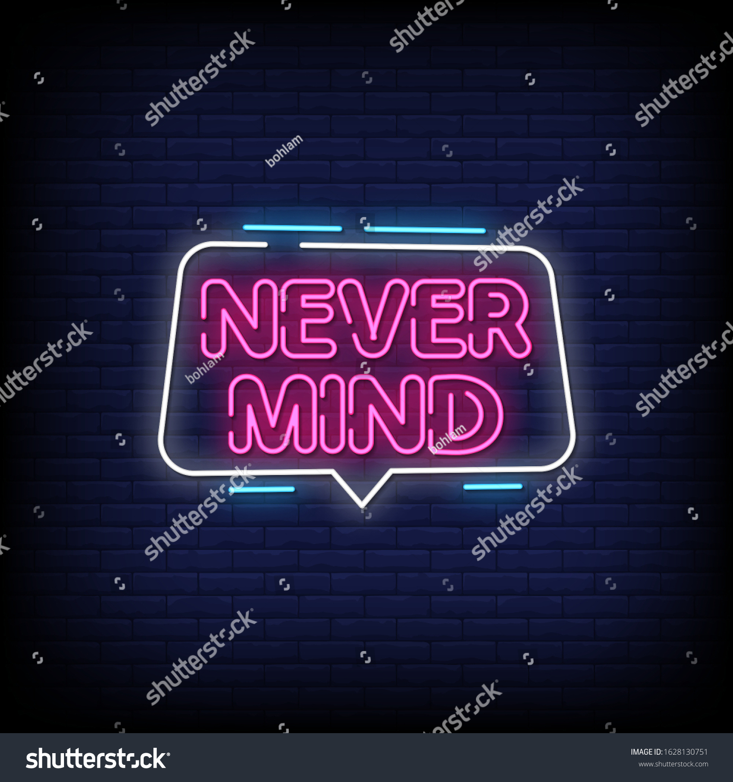 Never Mind Neon Signs Style Text Stock Vector Royalty Free 1628130751 Shutterstock 