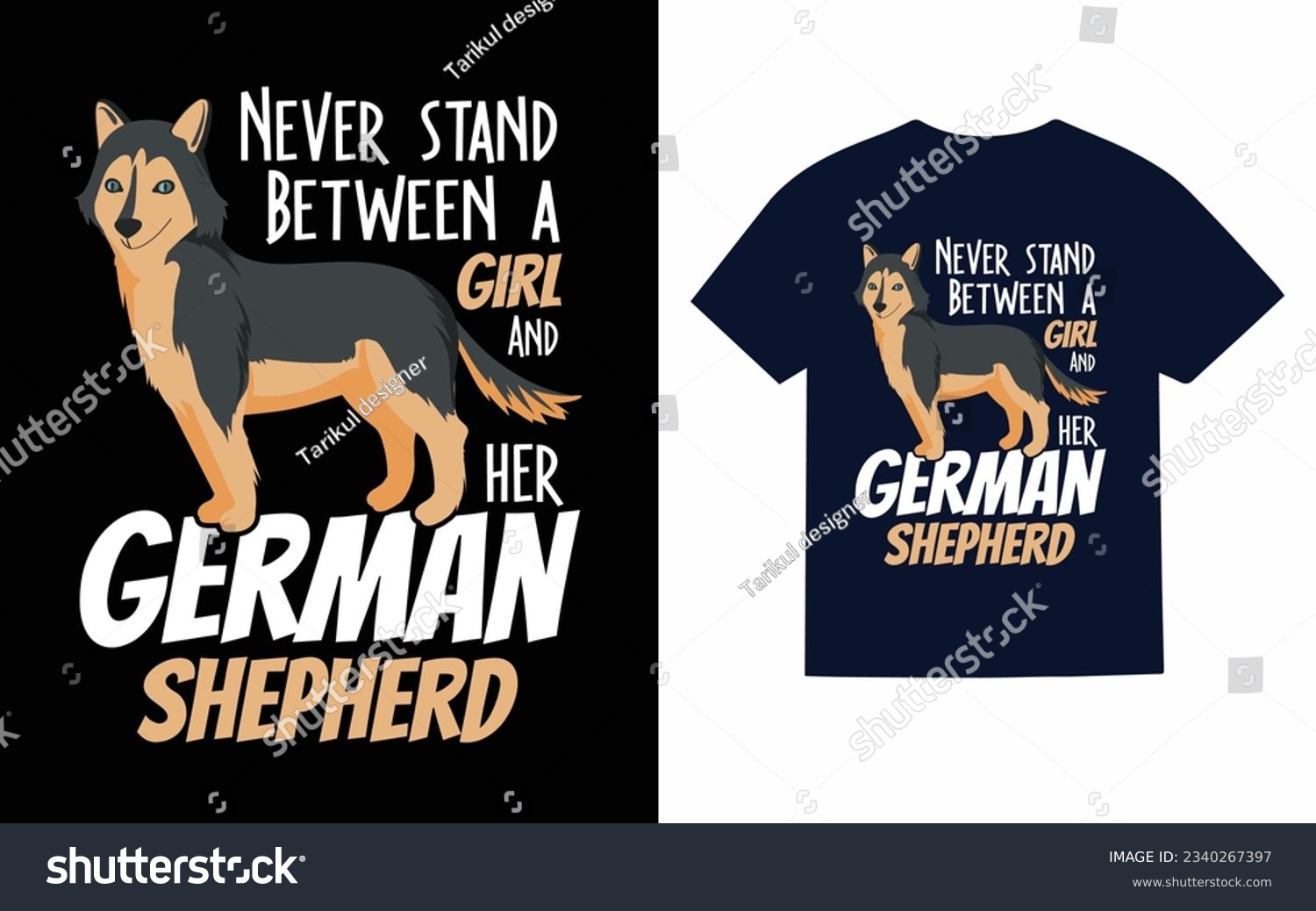 SVG of never stand between..., her german shepherd, shepherd dog t shirt design svg