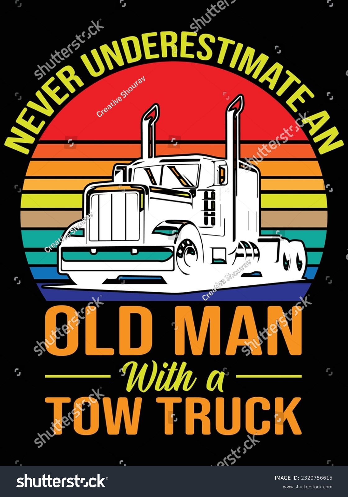SVG of Never underestimate an old man with a truck vector art design, eps file. design file for t-shirt. SVG, EPS cuttable design file svg
