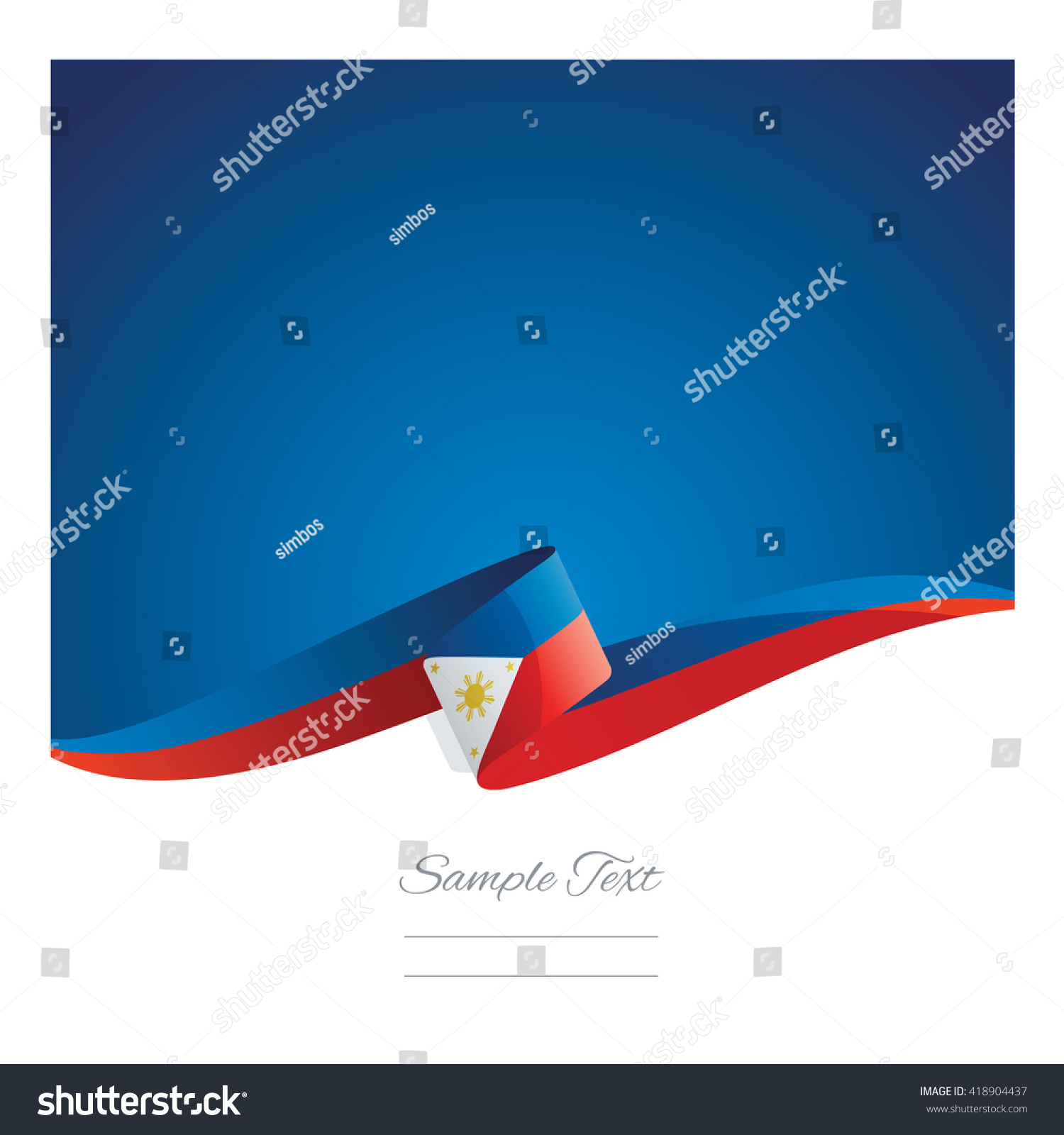 New Abstract Philippines Flag Ribbon Stock Vector 418904437 - Shutterstock
