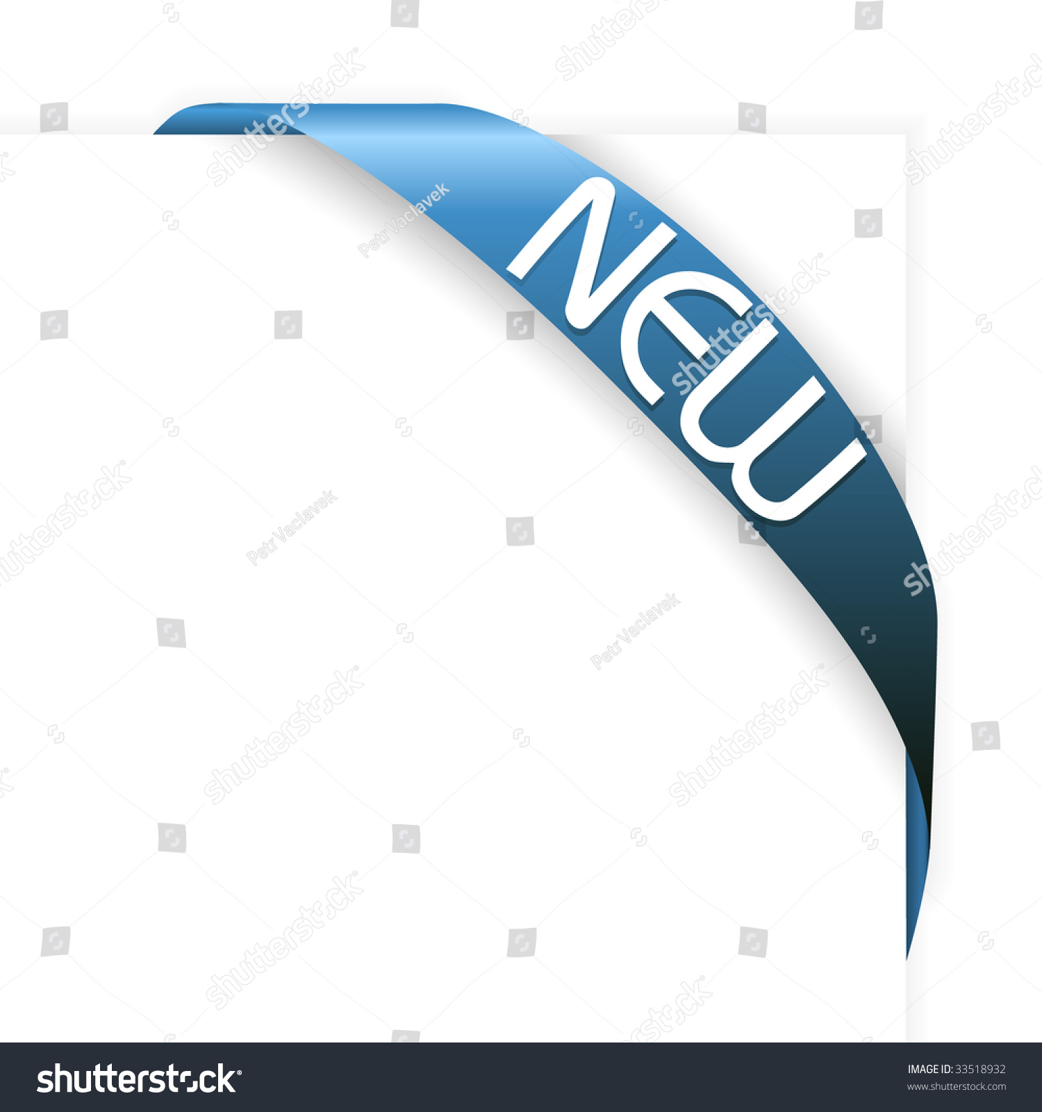 New Blue Corner Ribbon Stock Vector 33518932 - Shutterstock