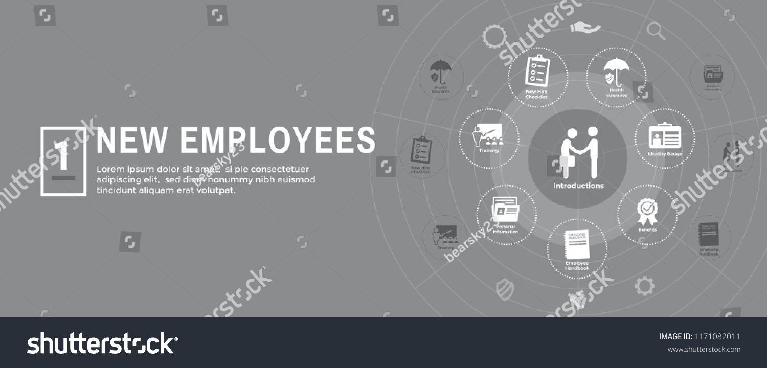 New Employee Hiring Process Icon Set Stock Vector (Royalty Free) 1171082011