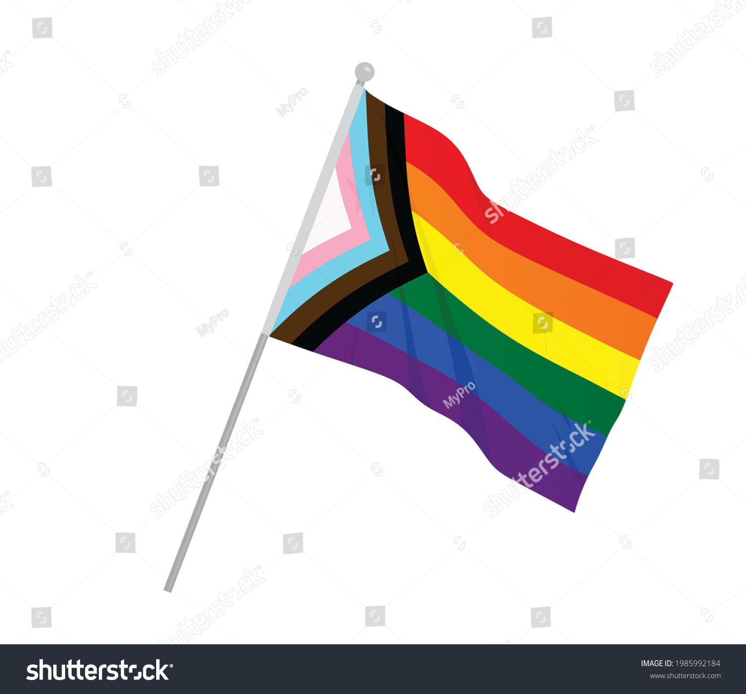 New Lgbt Flag Vector Illustration Stock Vector Royalty Free 1985992184 Shutterstock